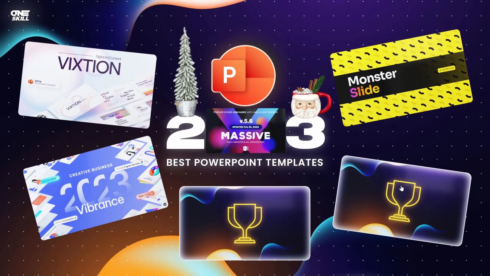 Massive X PowerPoint template neomorphic animated slides