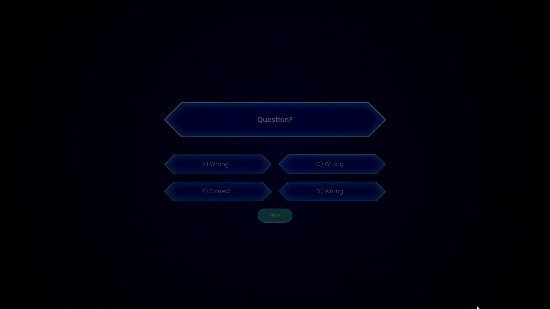 Correct answer color change animation with green fill