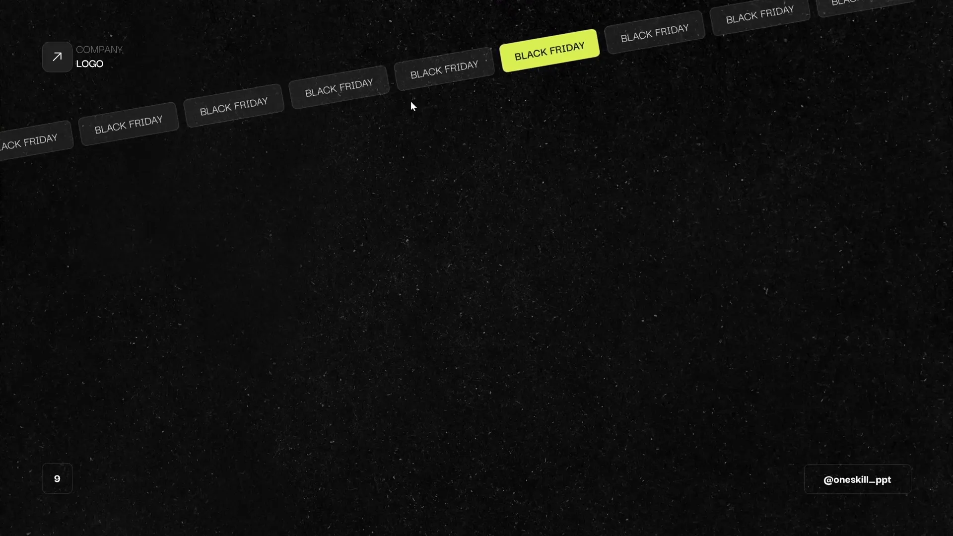 Tilted scrolling bar animation on slide