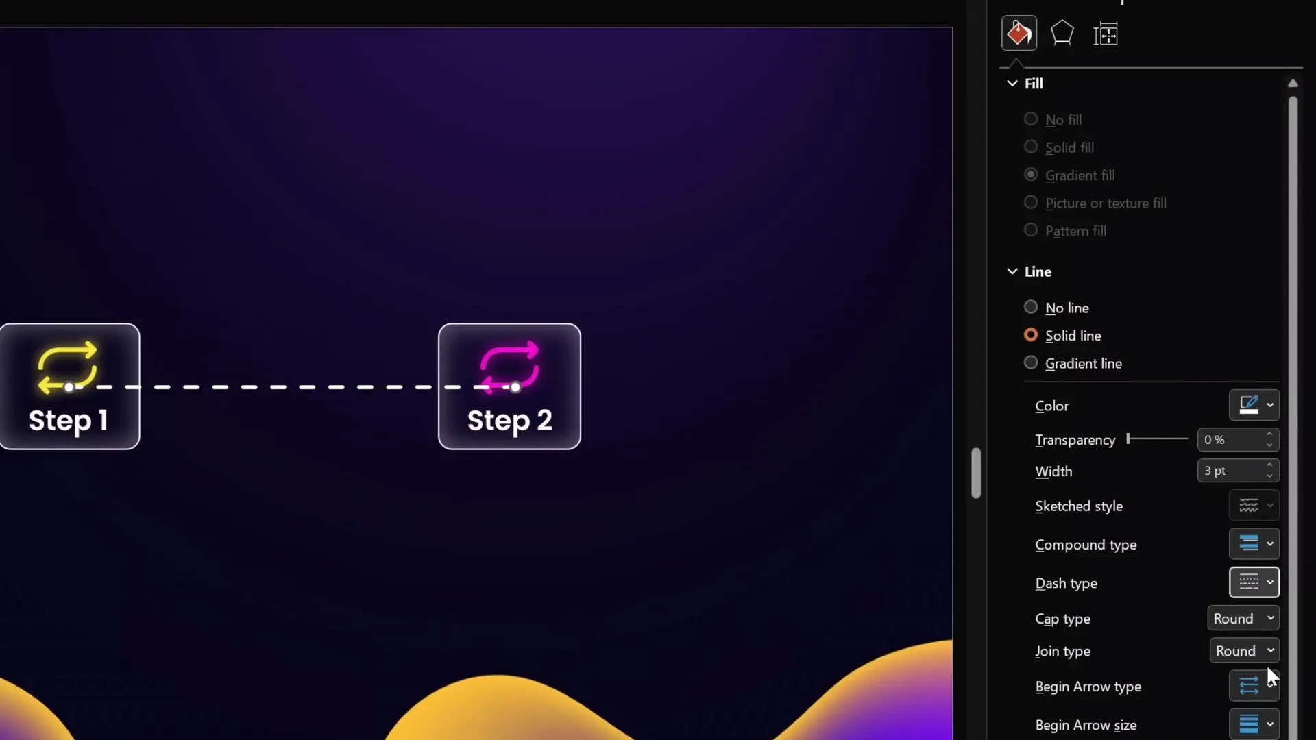 Creating dotted line for seamless loop