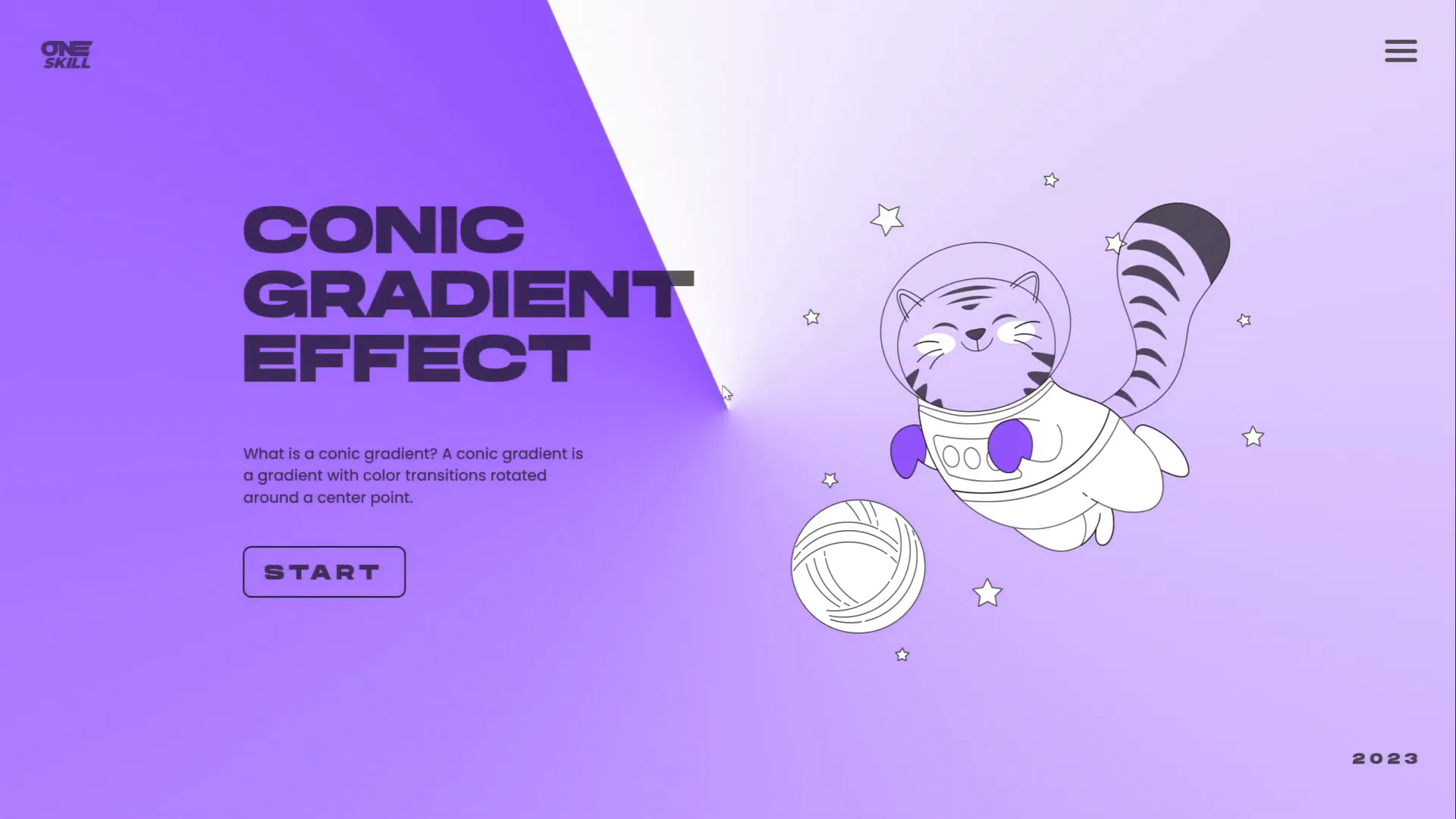 PowerPoint slide with purple background showing changed gradient effect