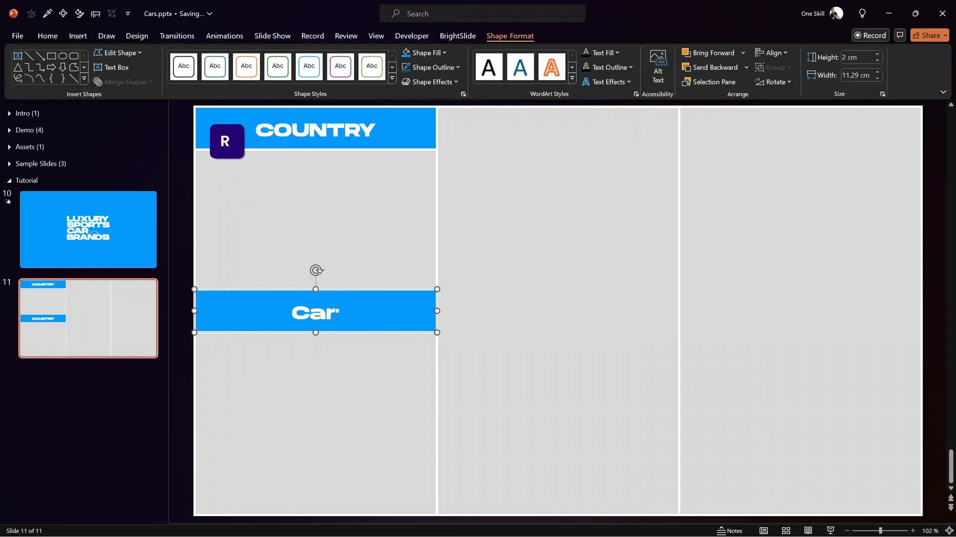 Three columns created using rectangles with headers