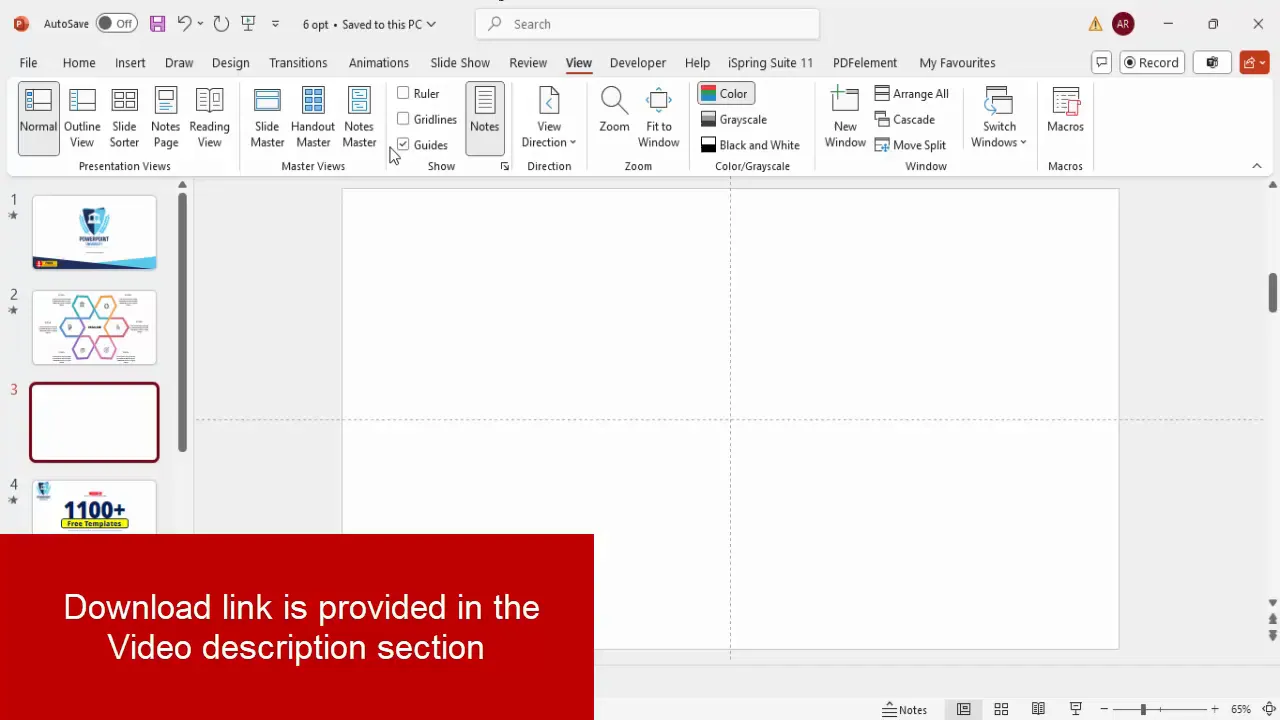 Enabling guides in PowerPoint for alignment