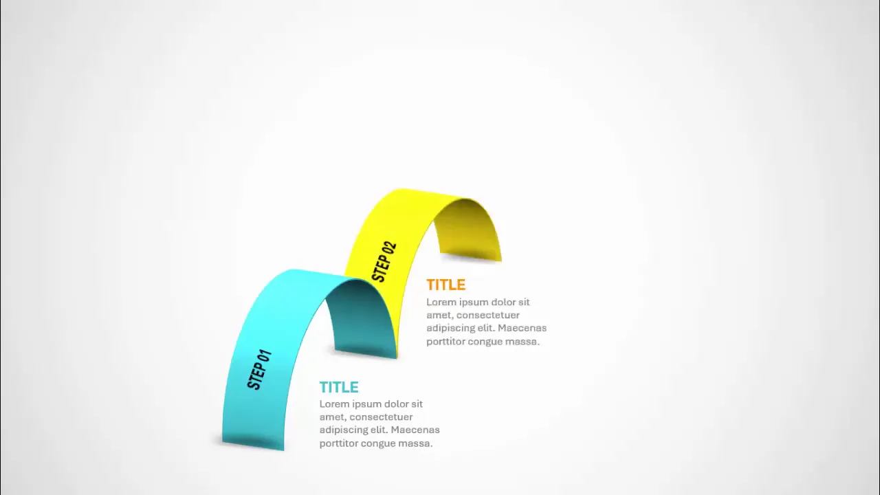 Step 1 and Step 2 arrow display with different colors