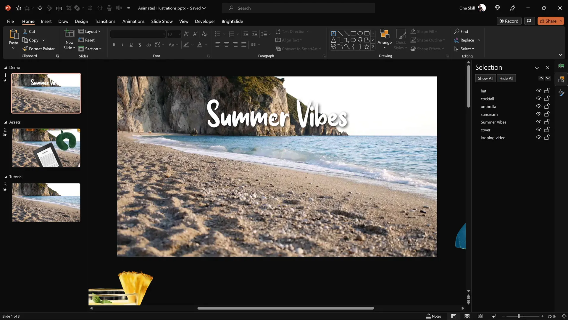 Transparent overlay shape covering slide to prevent video clicks