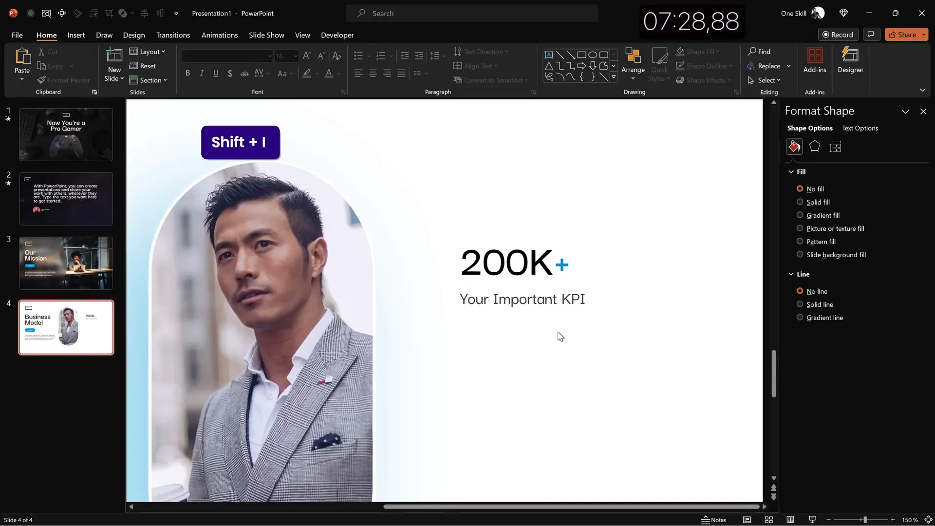 Rounded rectangle photo placeholder with coffee man photo