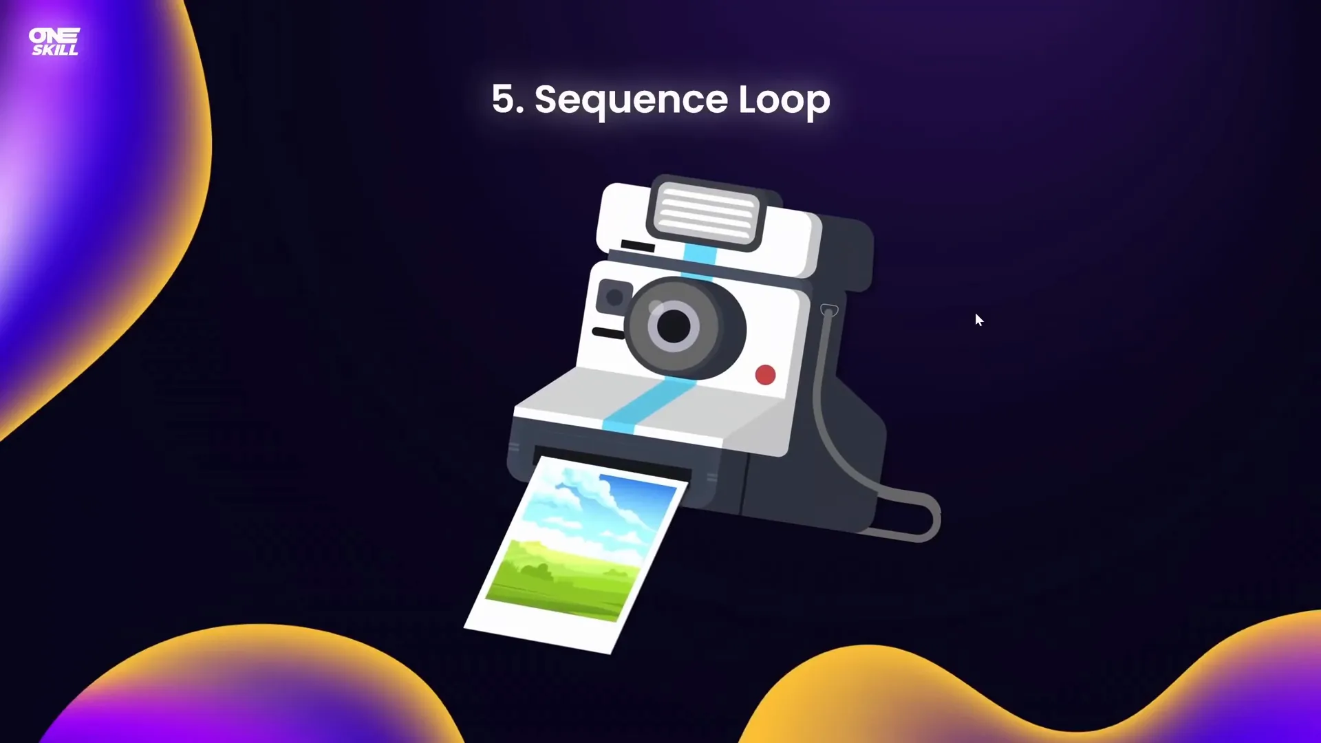 Polaroid camera flash and photo animation sequence in PowerPoint