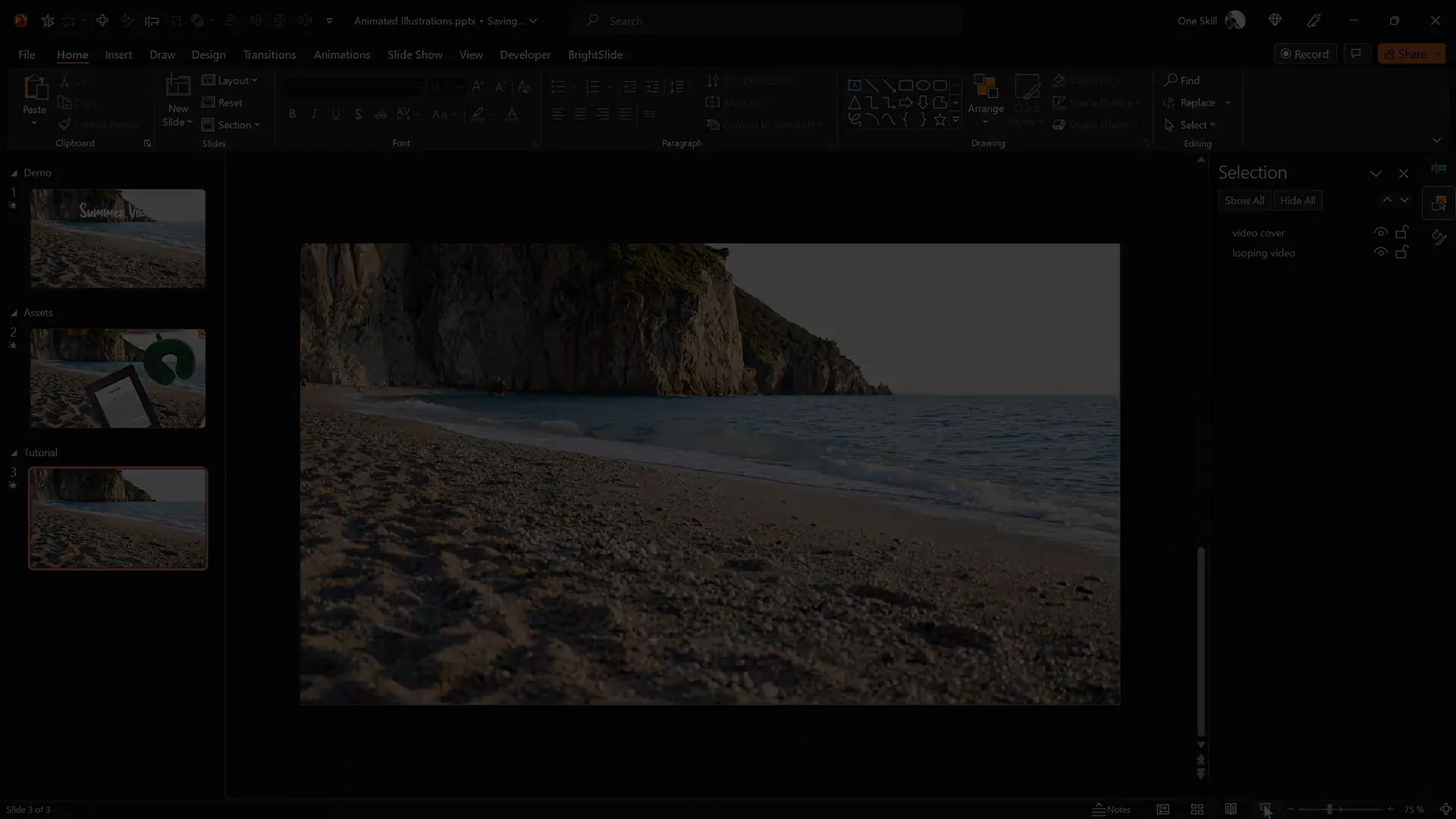 Invisible transparent rectangle overlay to block video clicks in PowerPoint