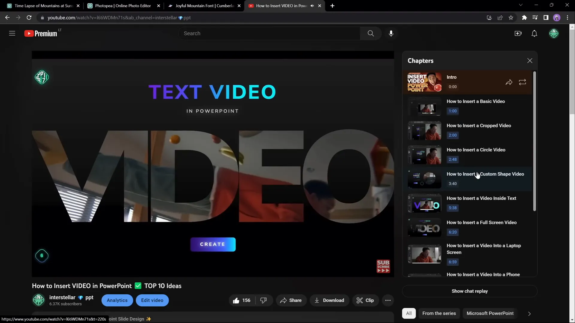Overview of creative PowerPoint video ideas