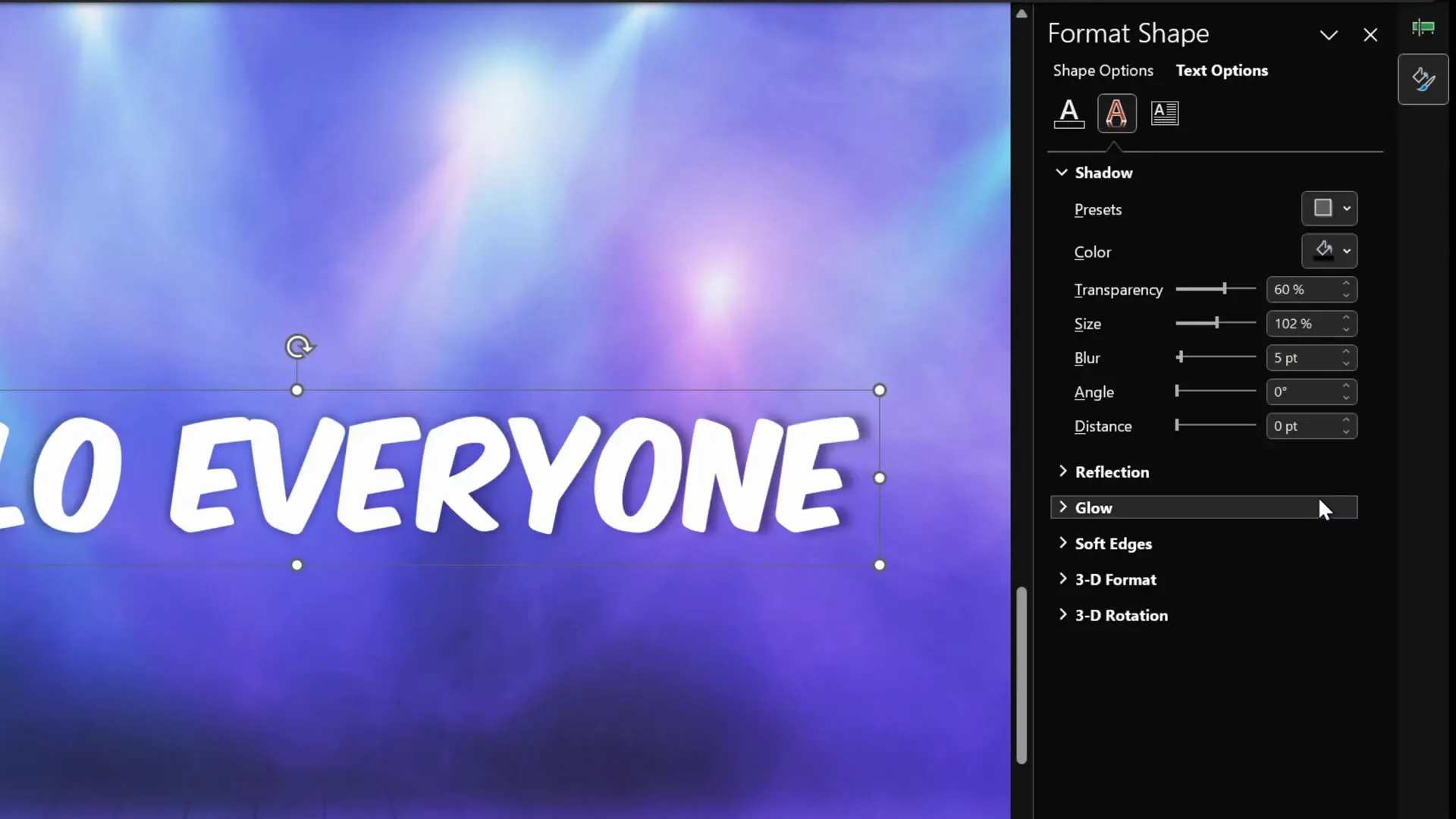 Applying subtle text shadow to subtitle