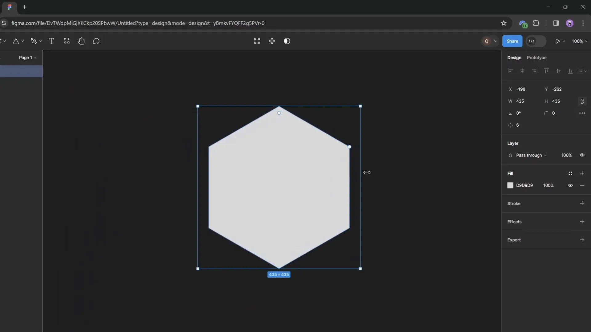 Creating a rounded hexagon polygon in Figma