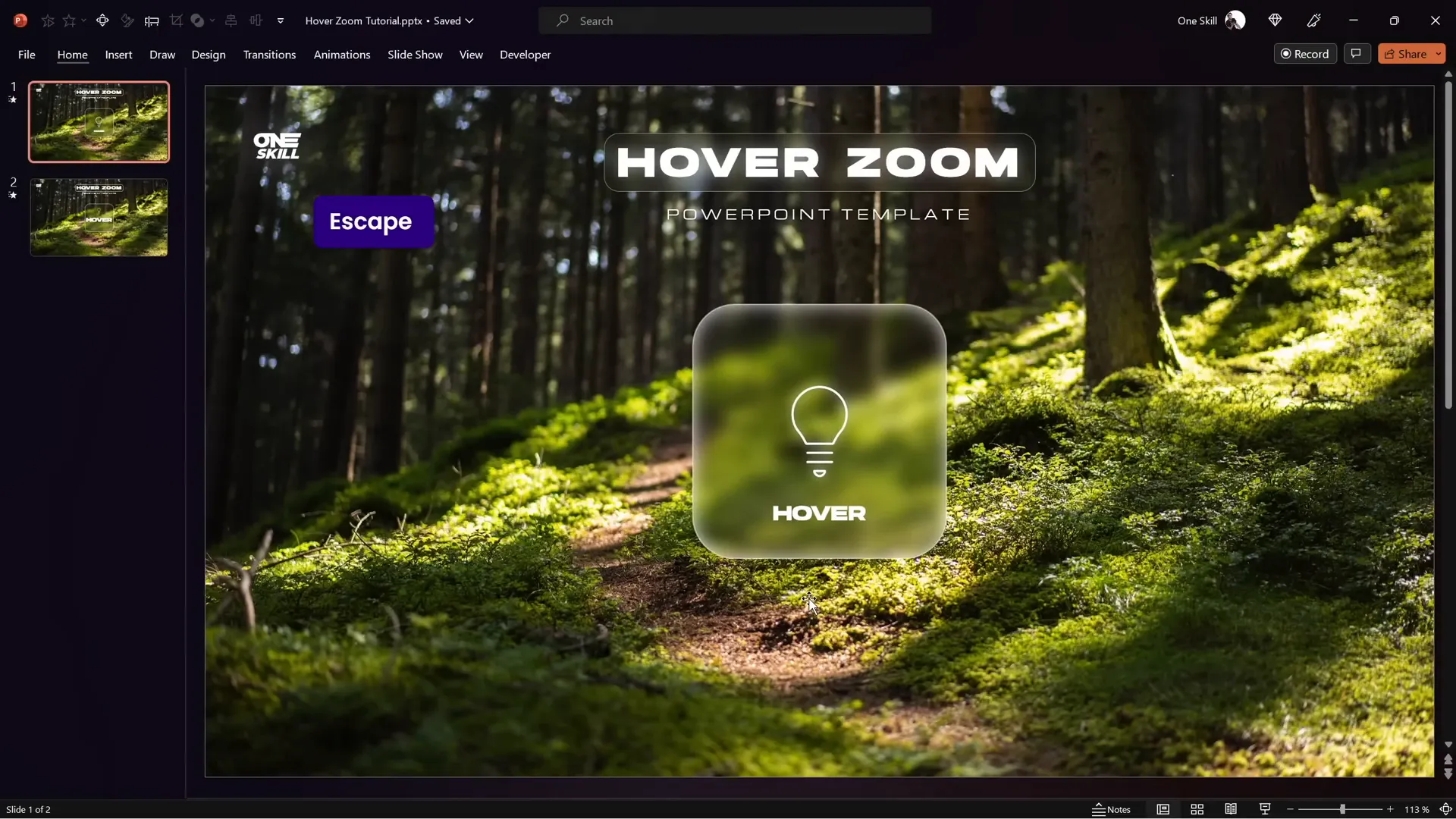 Hover animation triggered by mouse over action