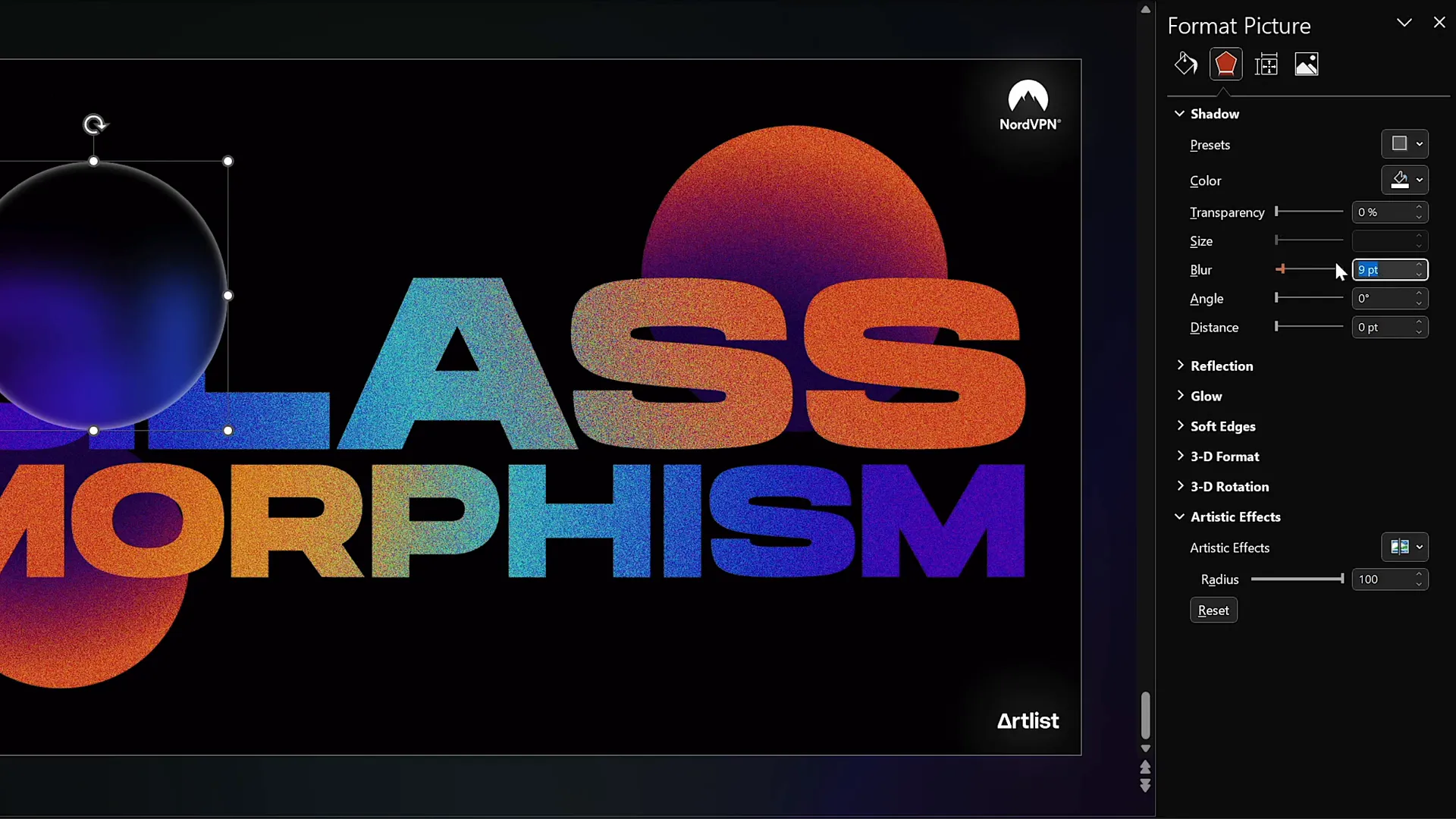 Creating frosted glass circle with blur and inside shadow