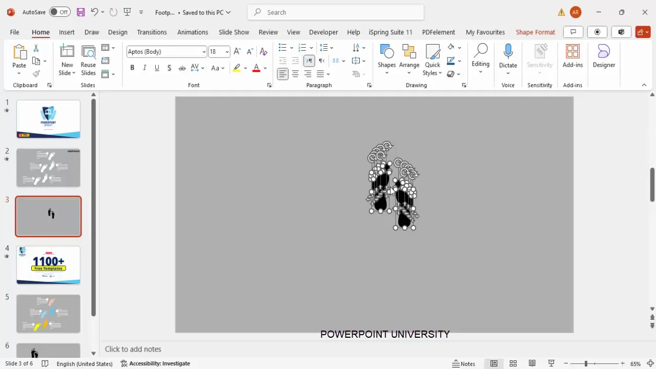 Converting icon to shape and grouping footprints separately