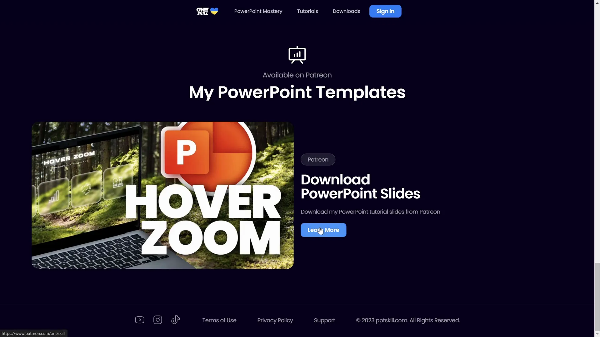 One Skill PPT Patreon free slide collections