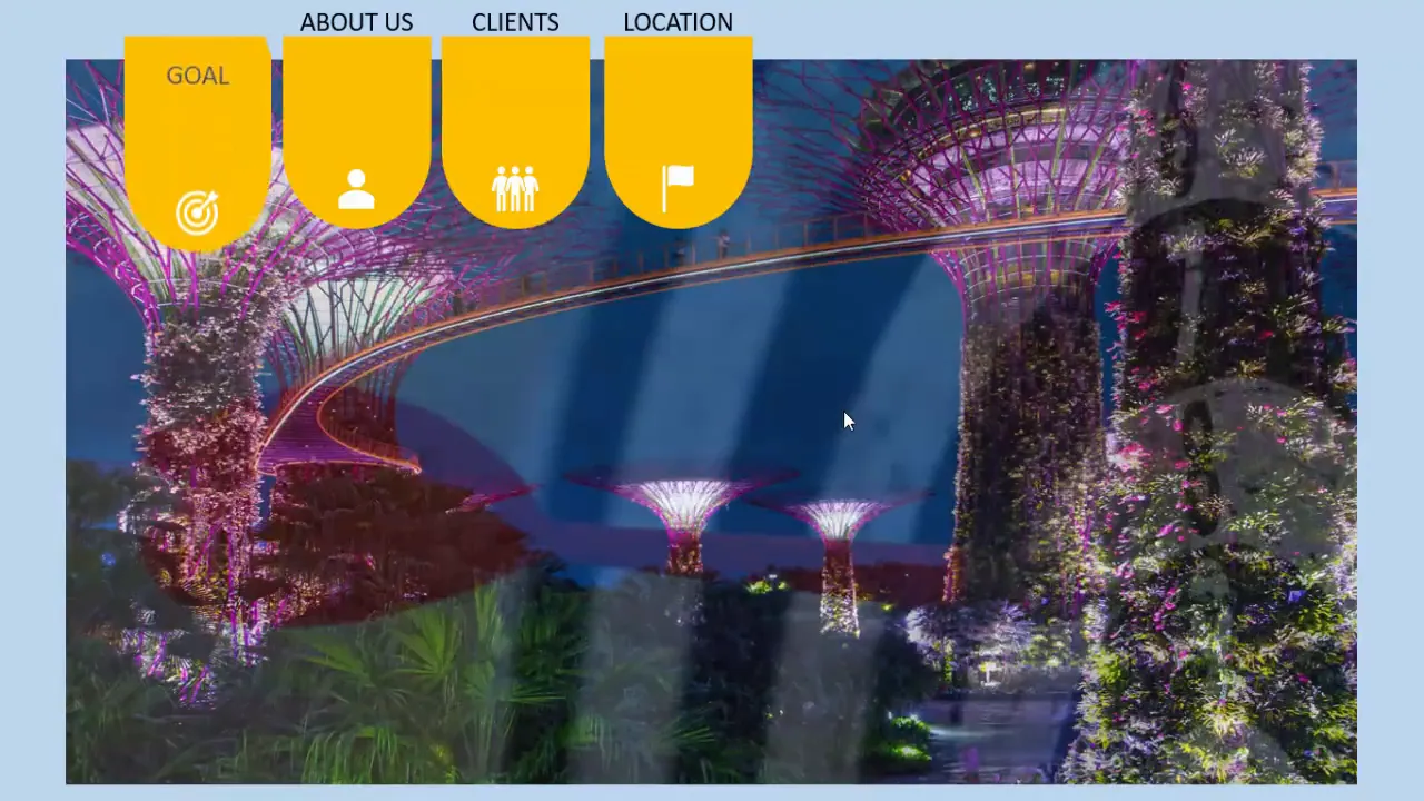 Morph transition effect between slides for interactive tabs