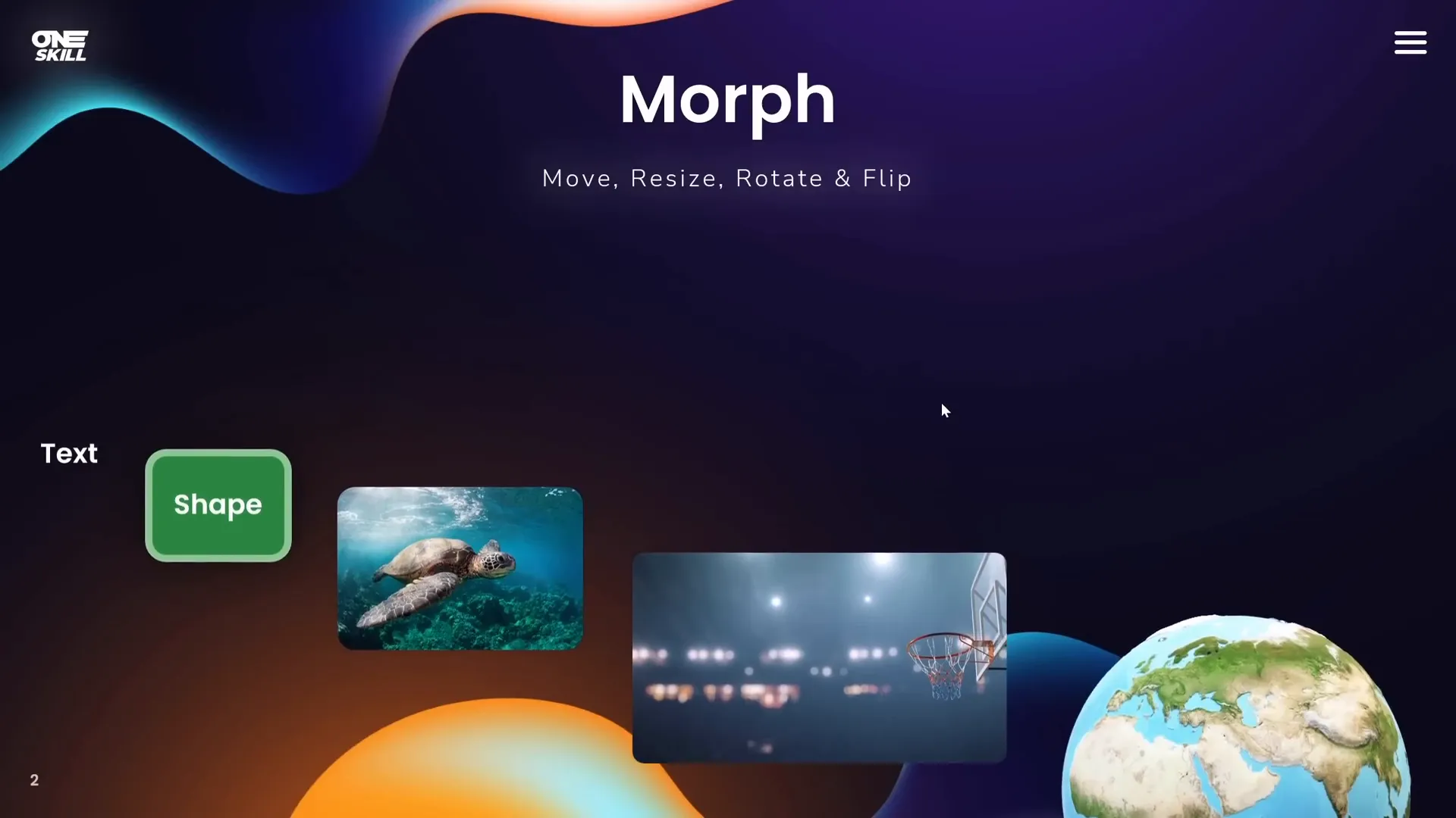 Moving objects downwards with Morph transition