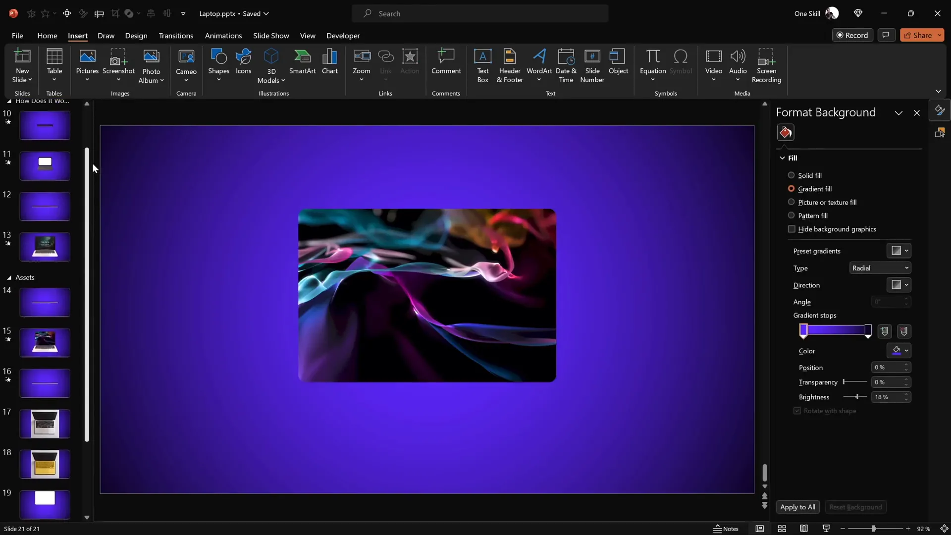 Video cropped and inserted inside laptop screen