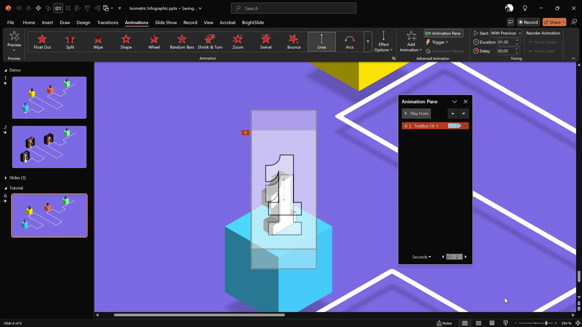 Animating floating numbers with motion path animation
