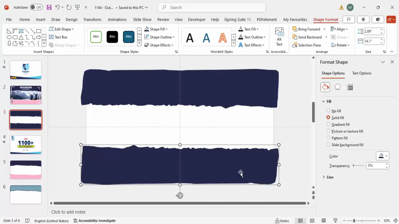Duplicating and flipping torn paper shape
