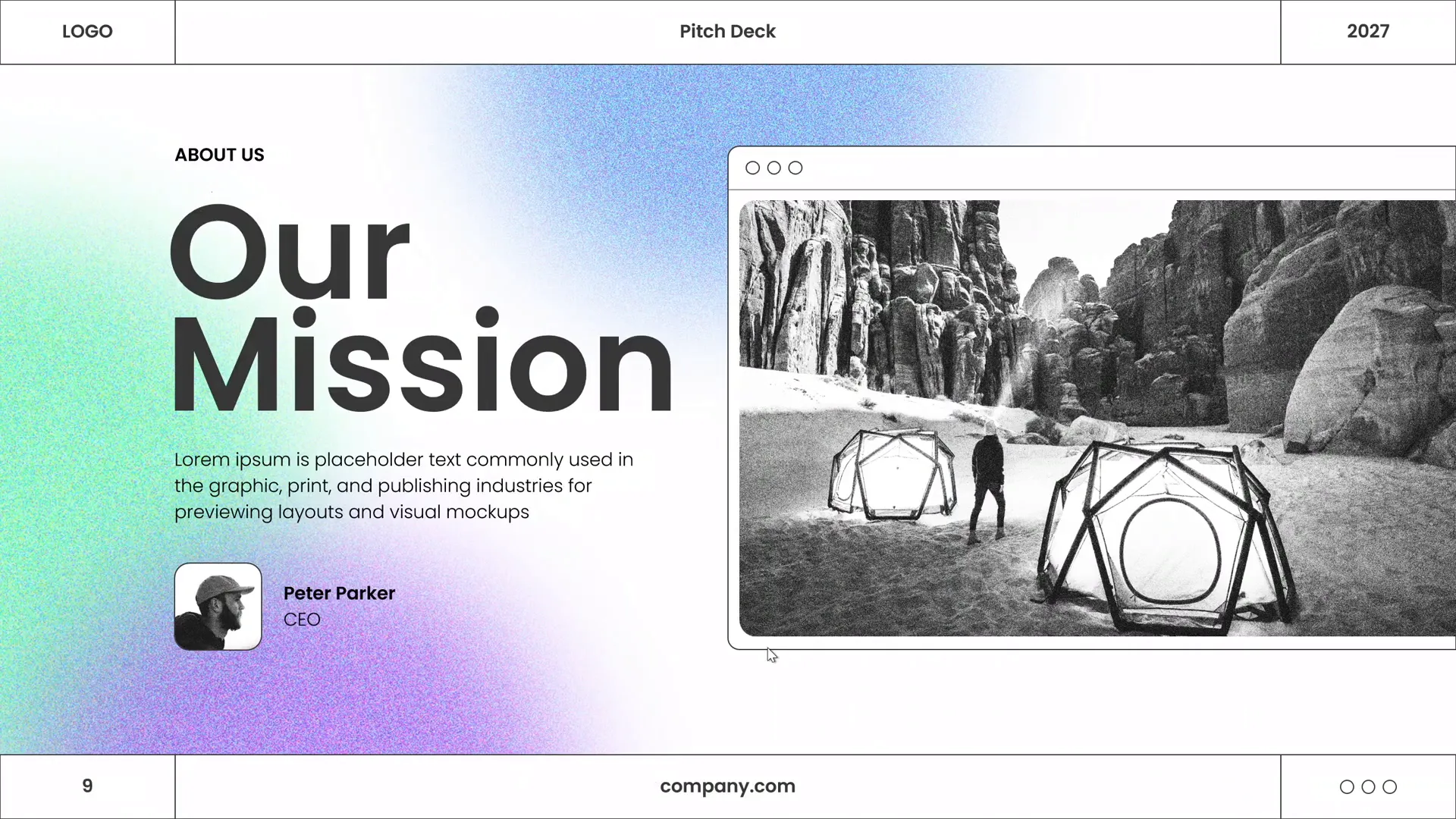 PowerPoint slide with high-quality Unsplash photo integrated