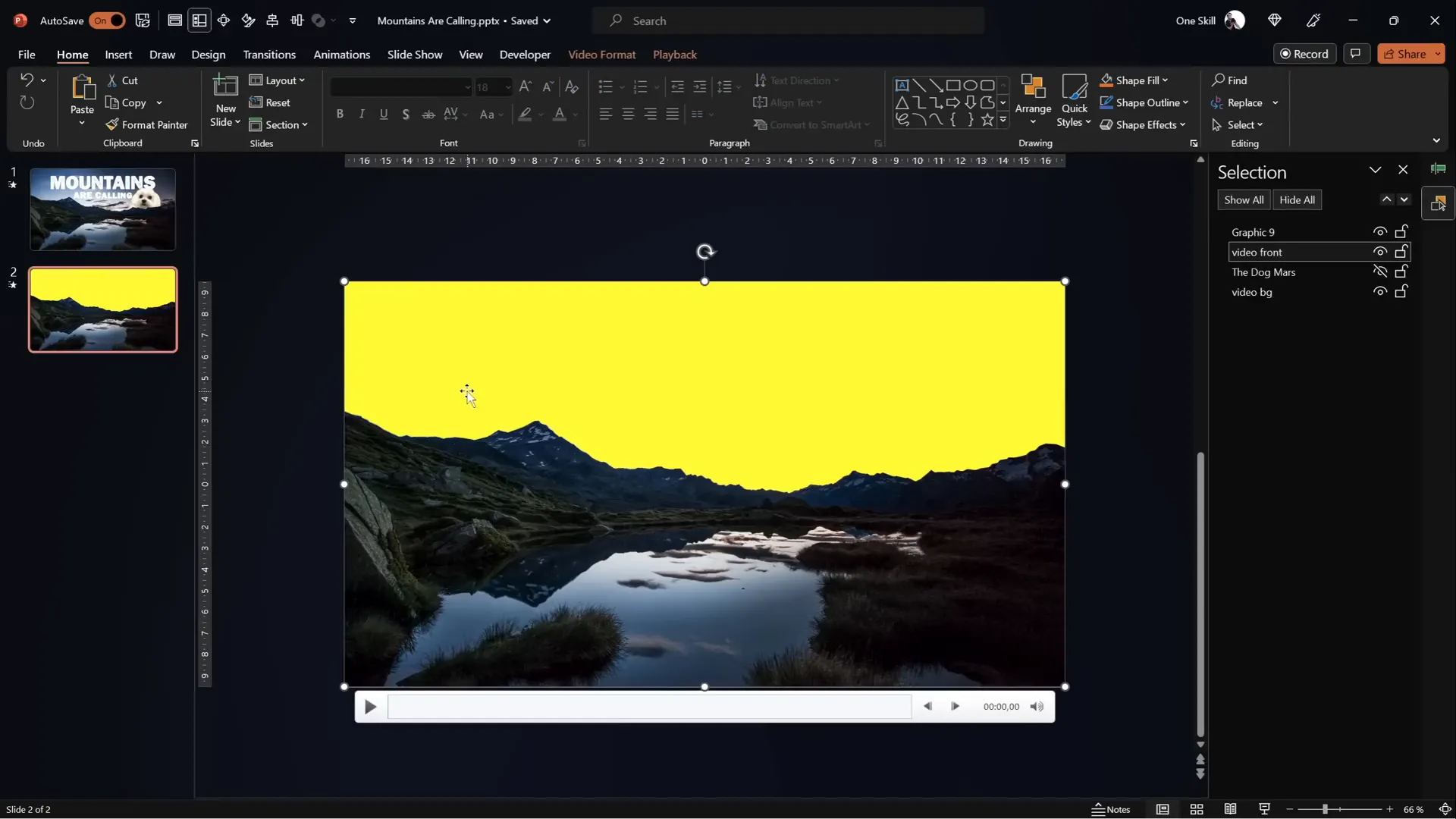 SVG sky vector imported into PowerPoint