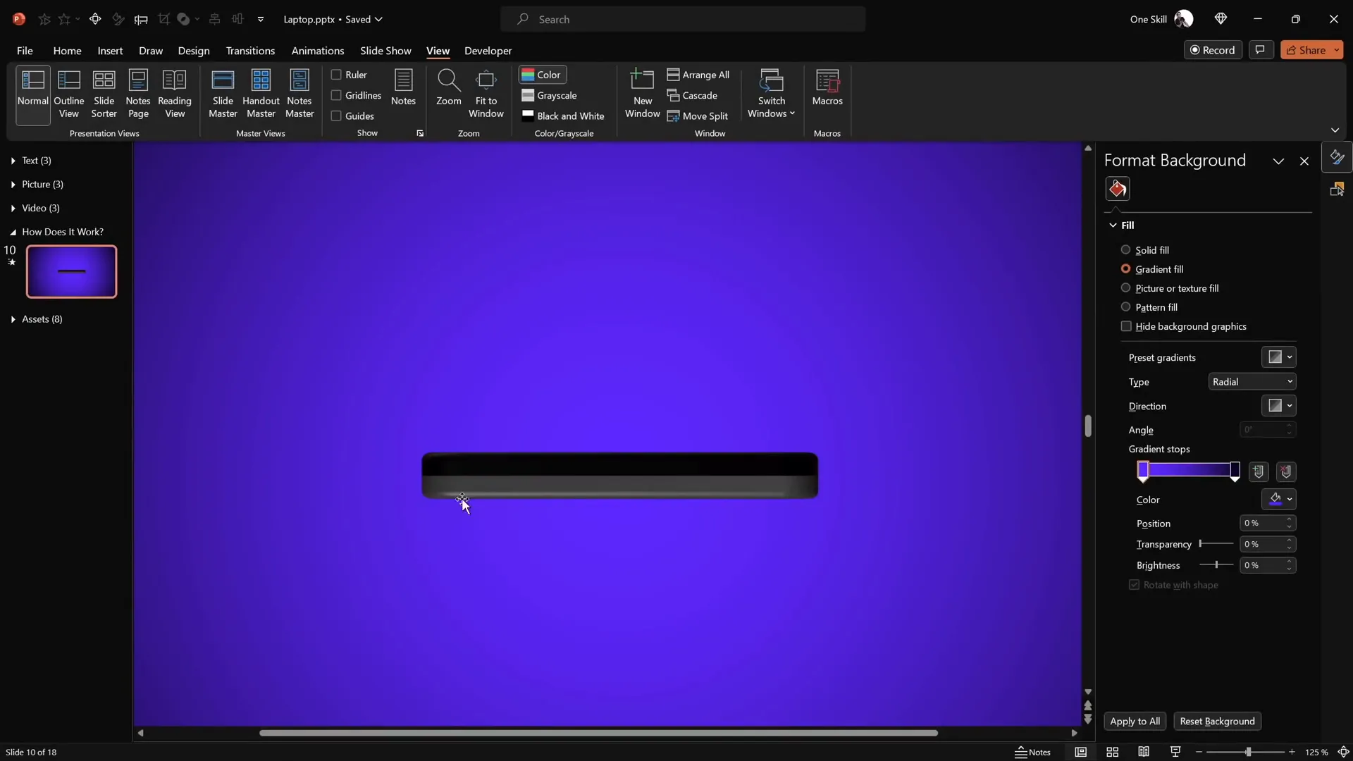 Closed laptop with screen and keyboard aligned and rotated