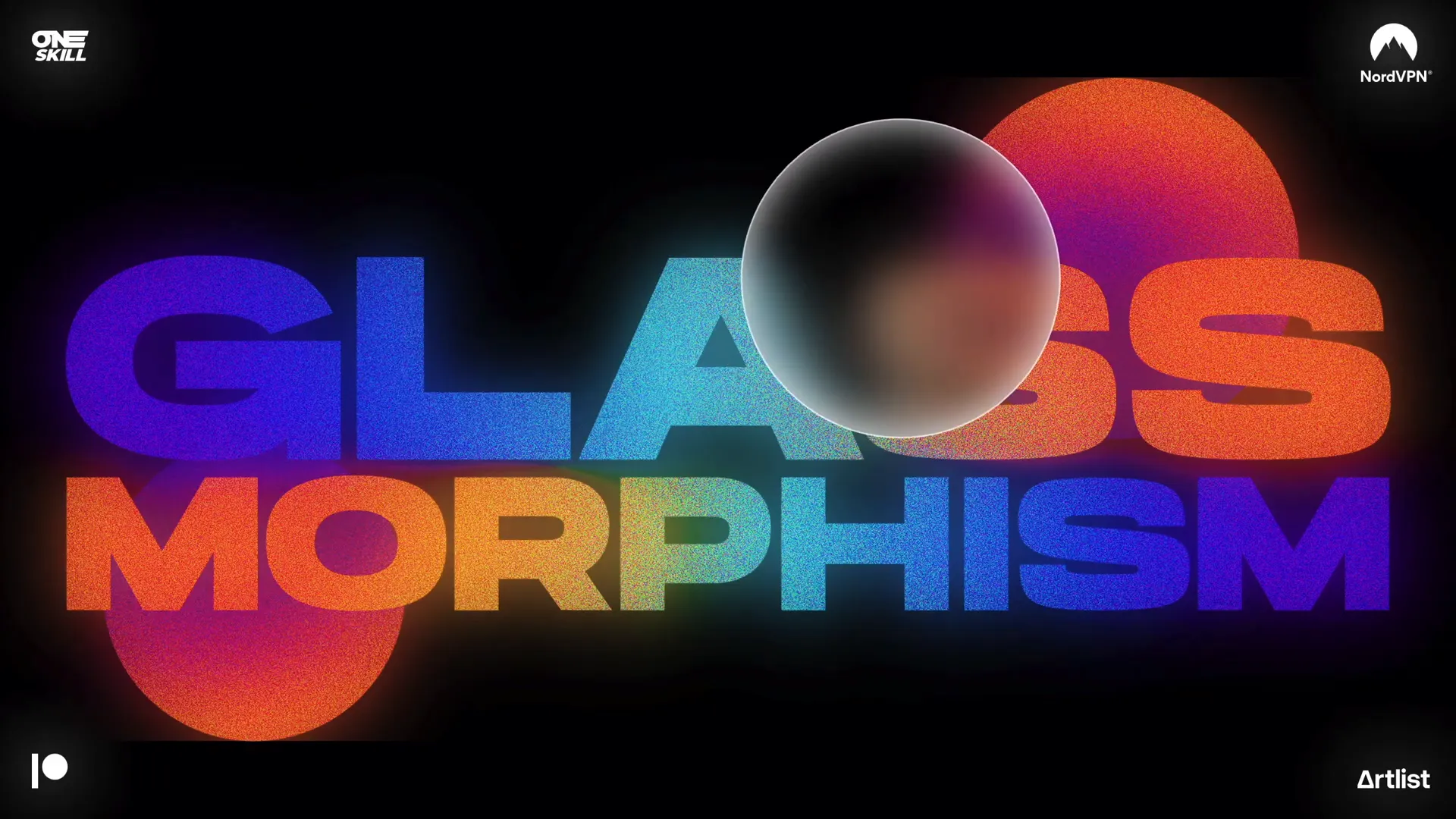 Final animated glassmorphic slide design example