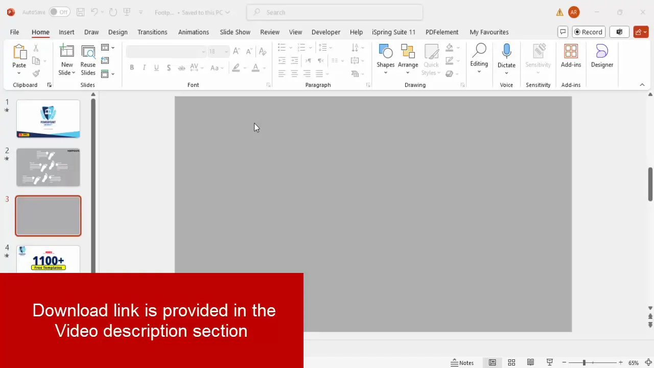 Adding a new slide and setting gray background in PowerPoint