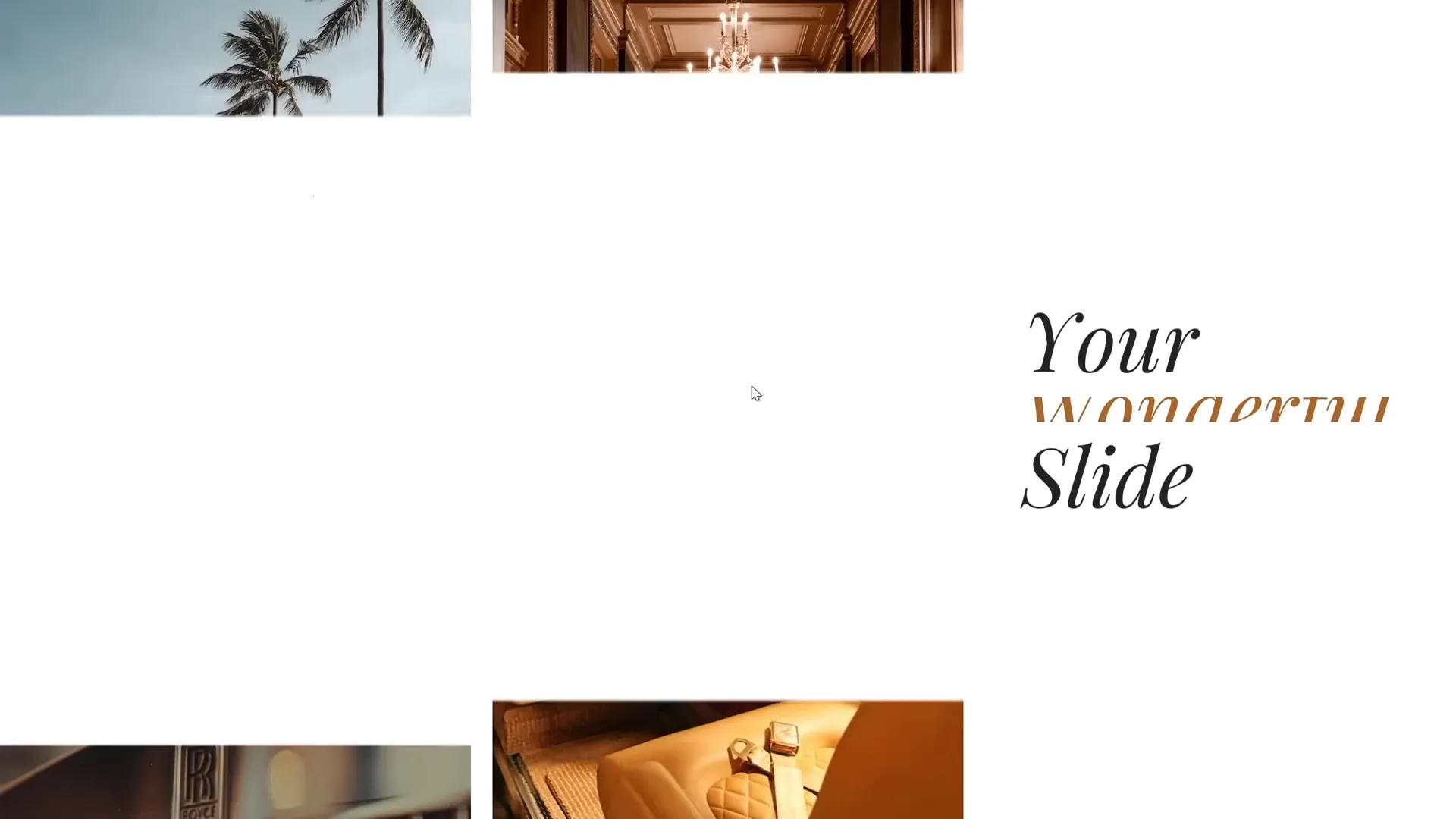 Photo crop animation with photos sliding into view
