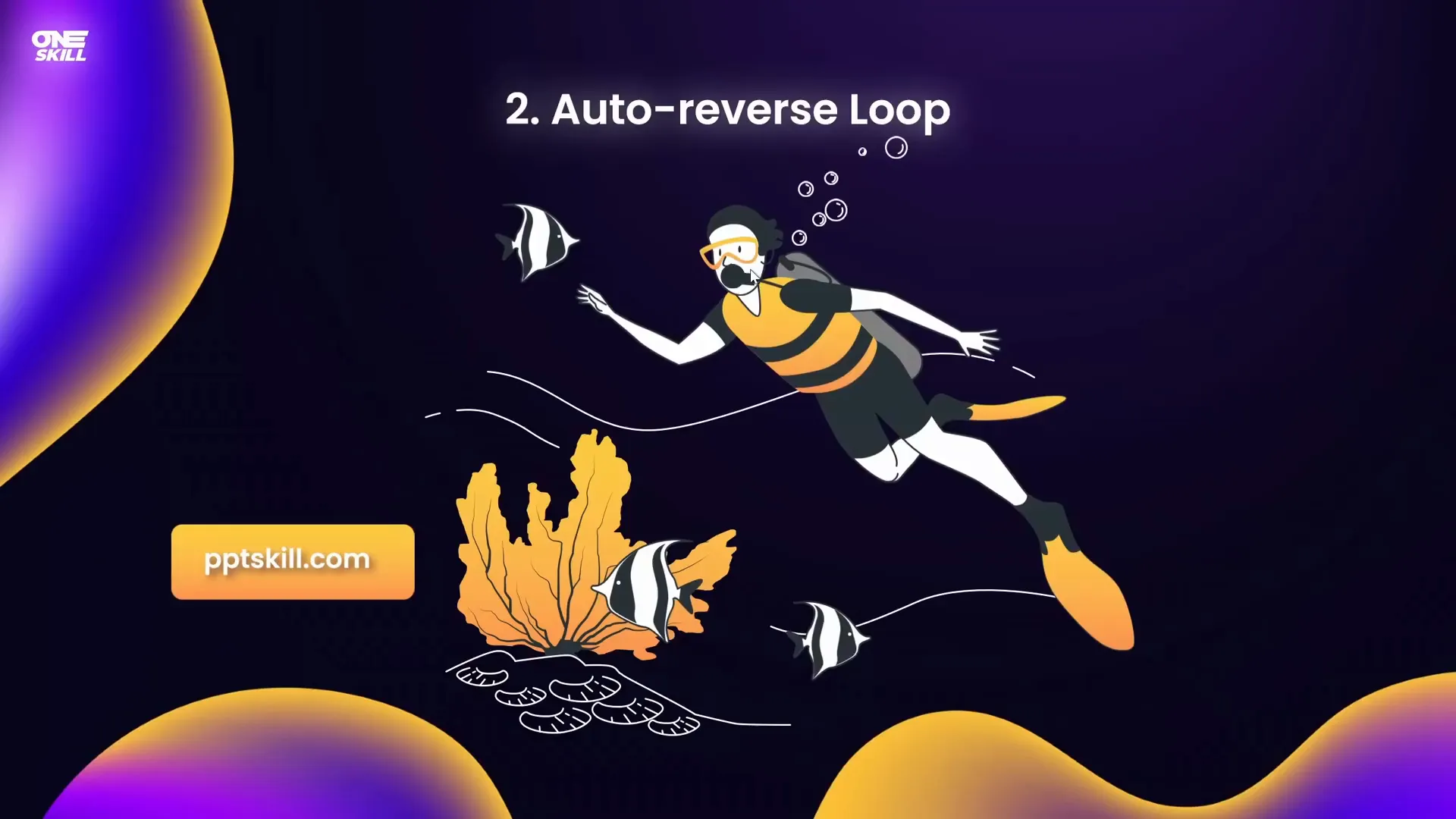 Diver auto-reversing up and down animation
