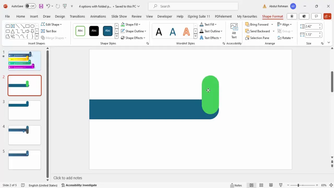 Aligning the two rounded corner rectangles