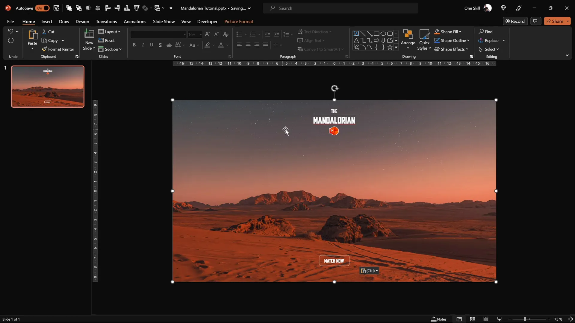 Slide Master view with grouped text boxes and logo