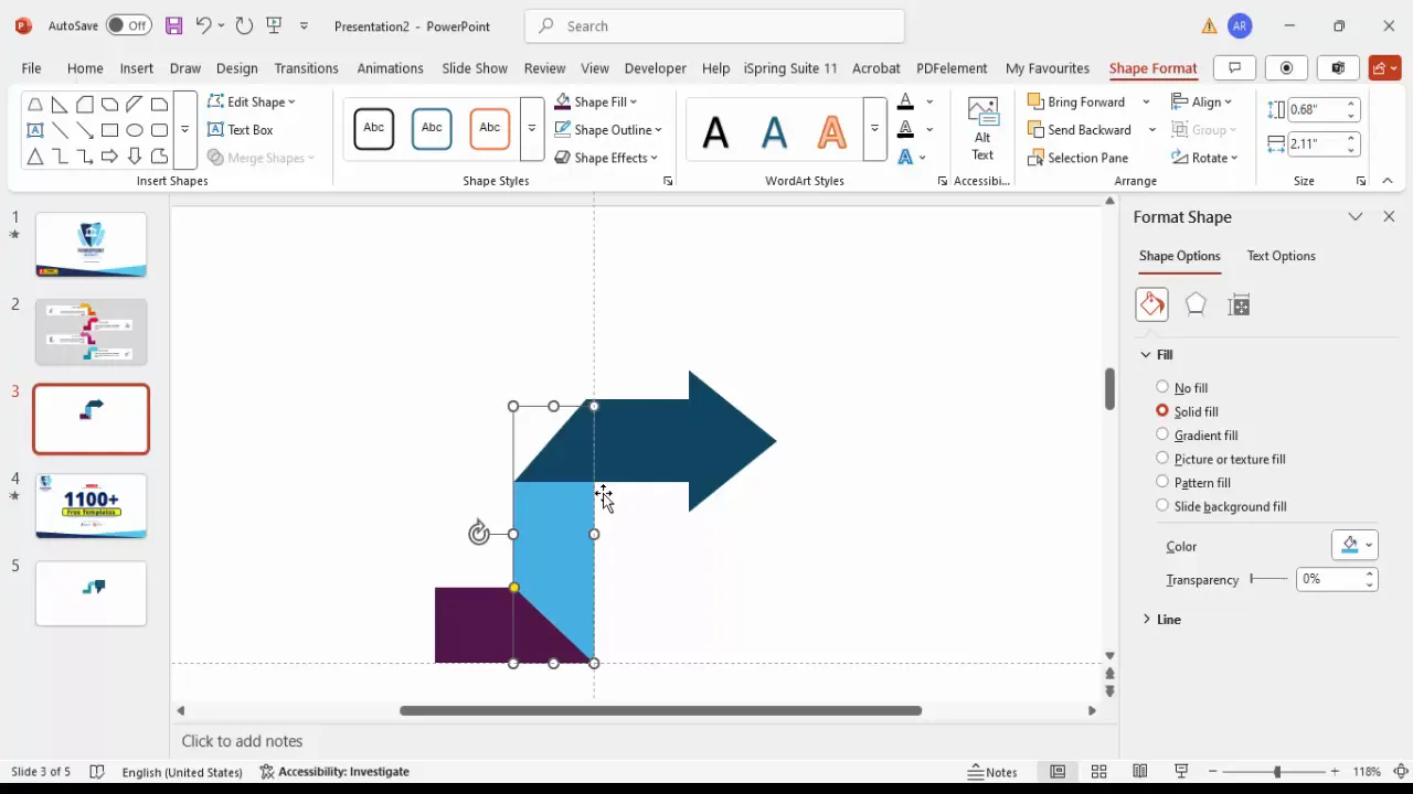 Adding multiple triangles to arrow tail for decoration