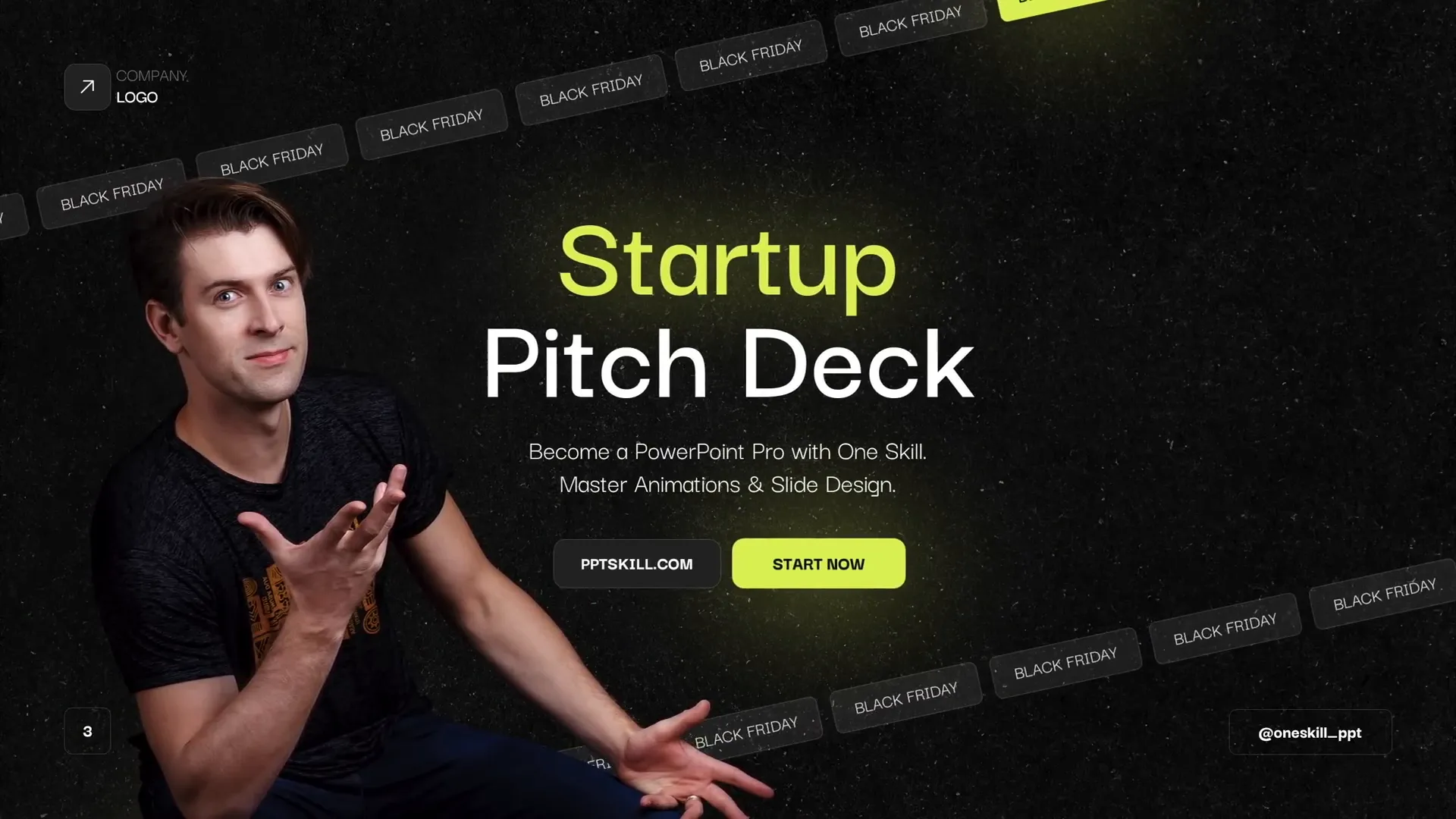 Static PowerPoint slide without animations