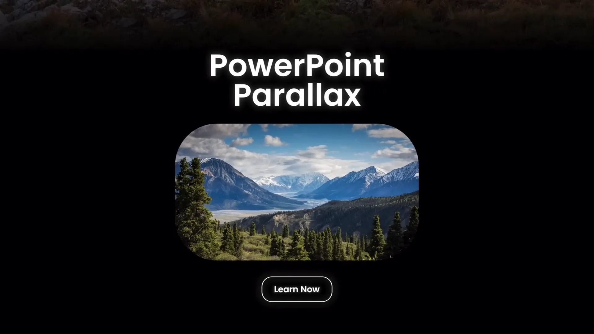Final view of smooth parallax animation in PowerPoint