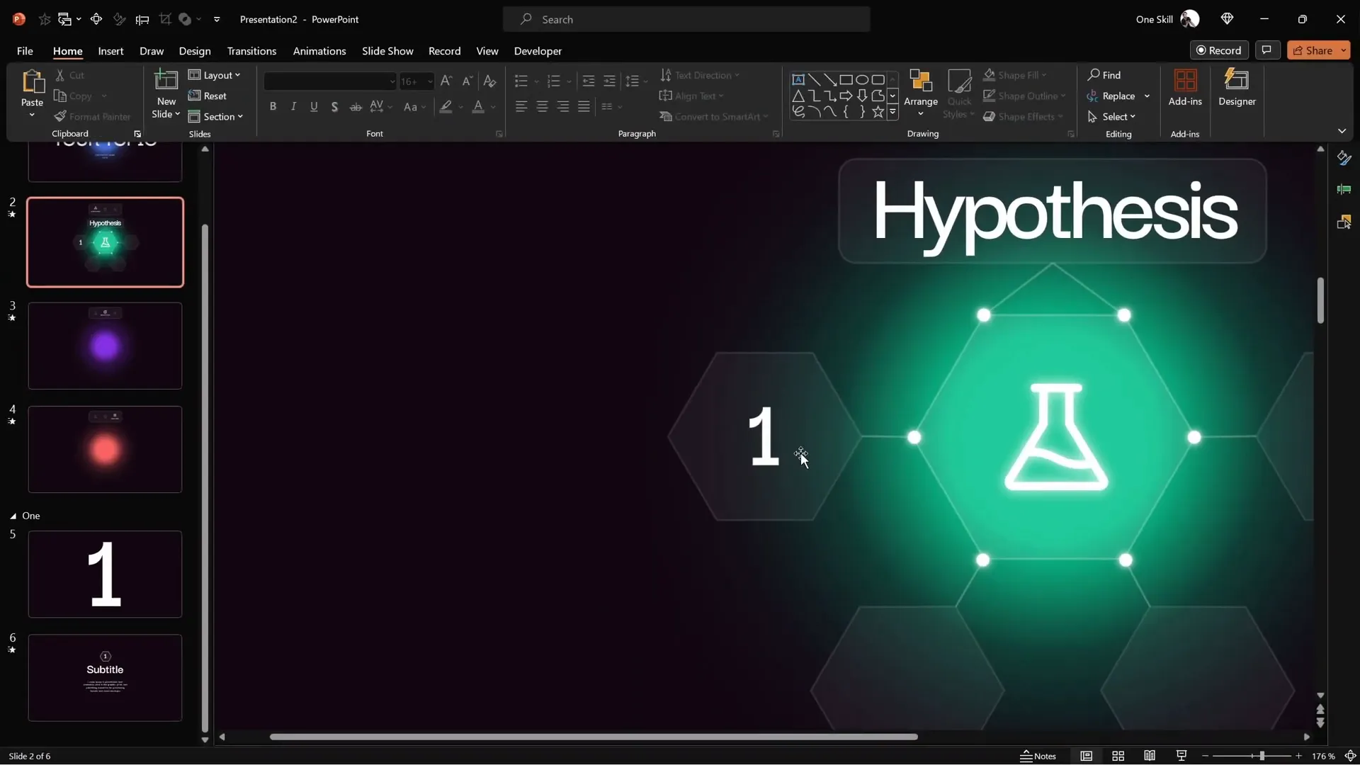 Adding section zooms inside infographic hexagons