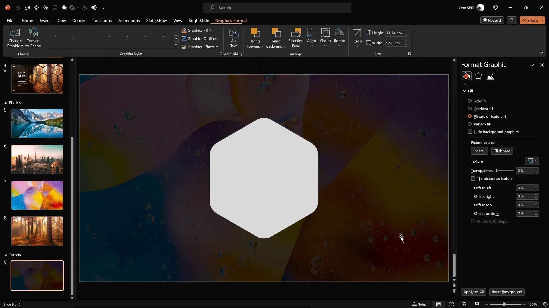 Importing and converting SVG rounded hexagon to editable shape in PowerPoint