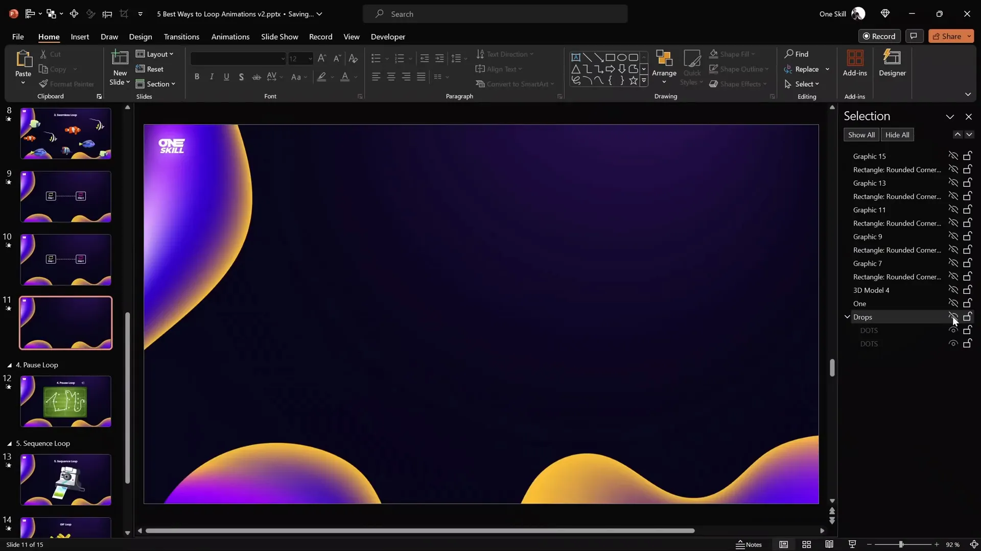 Dotted background seamless loop animation