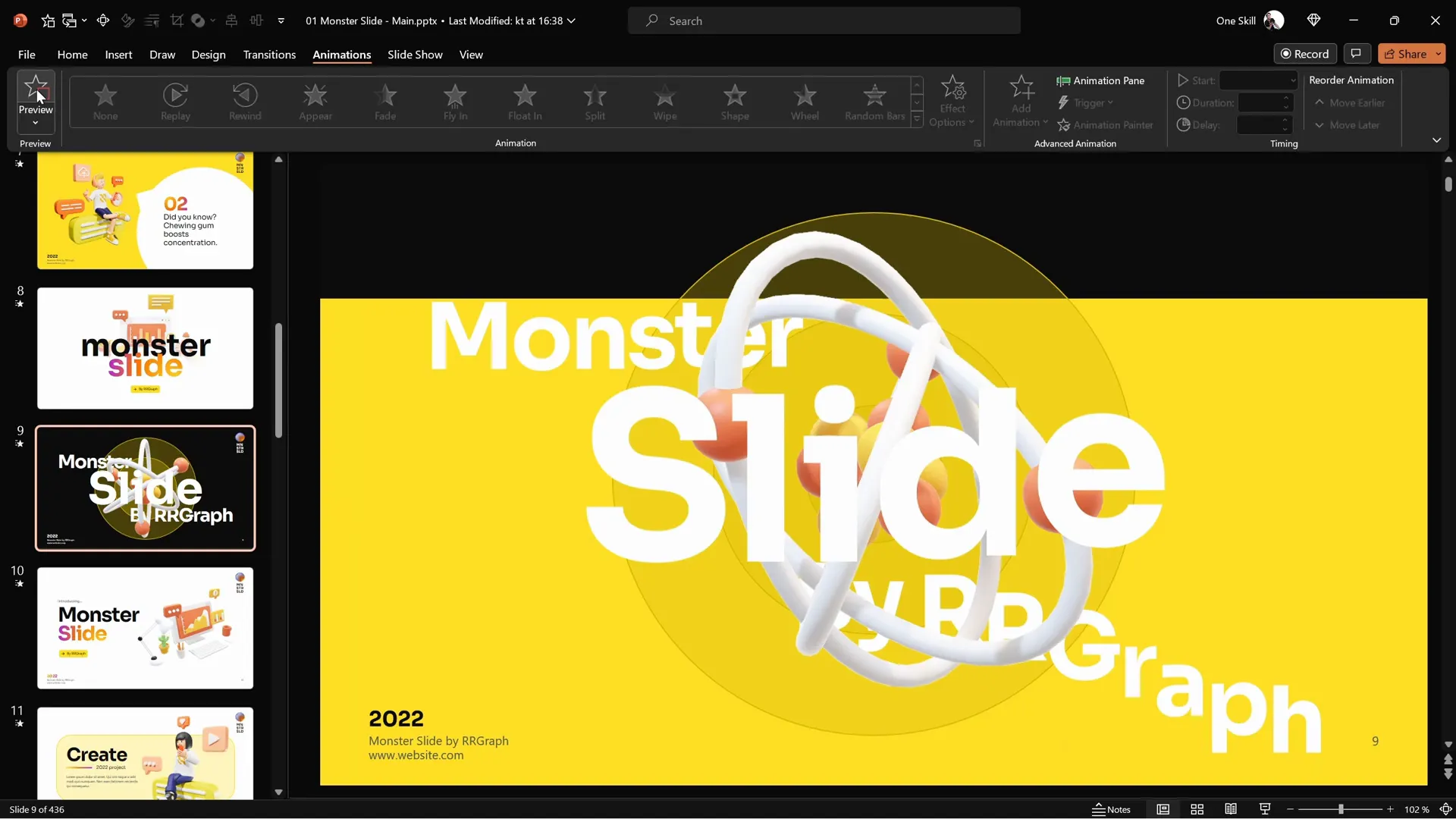 Monster Slide 3D animation preview