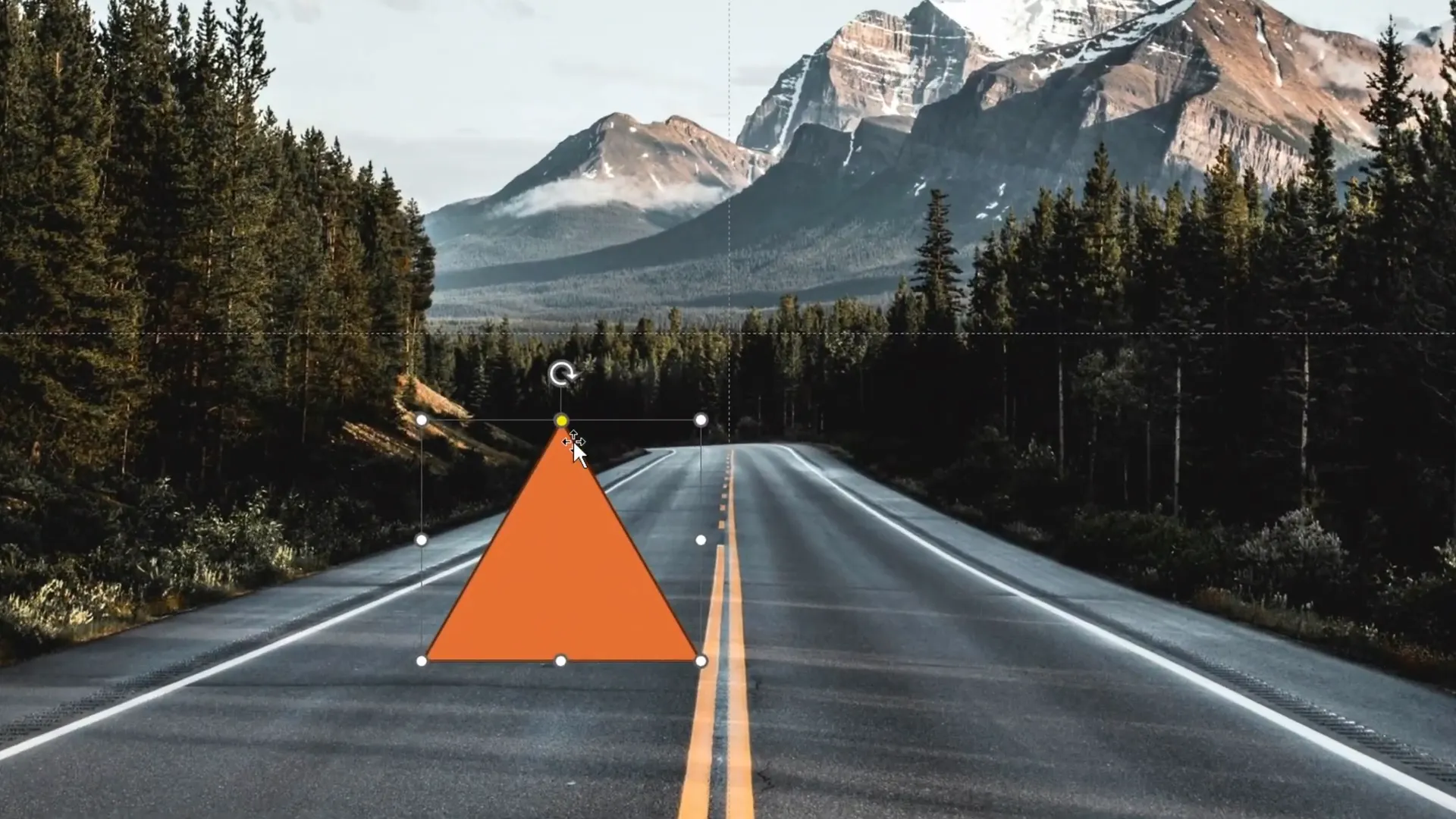 Draw and flip orange triangle on slide