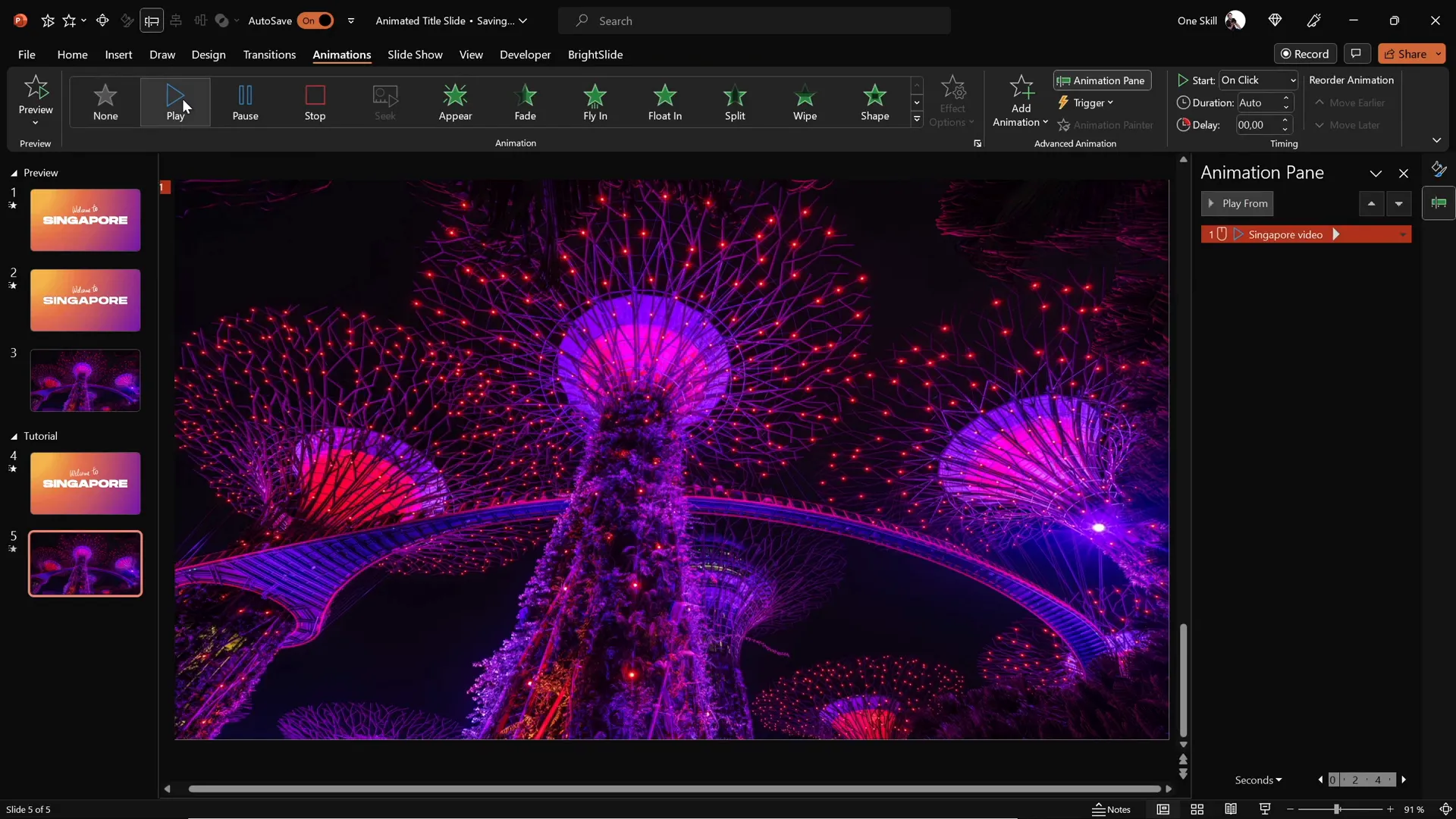 Inserting looping video behind cutout gradient rectangle