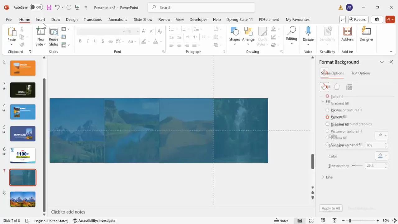 Large transparent rectangle covering all background images