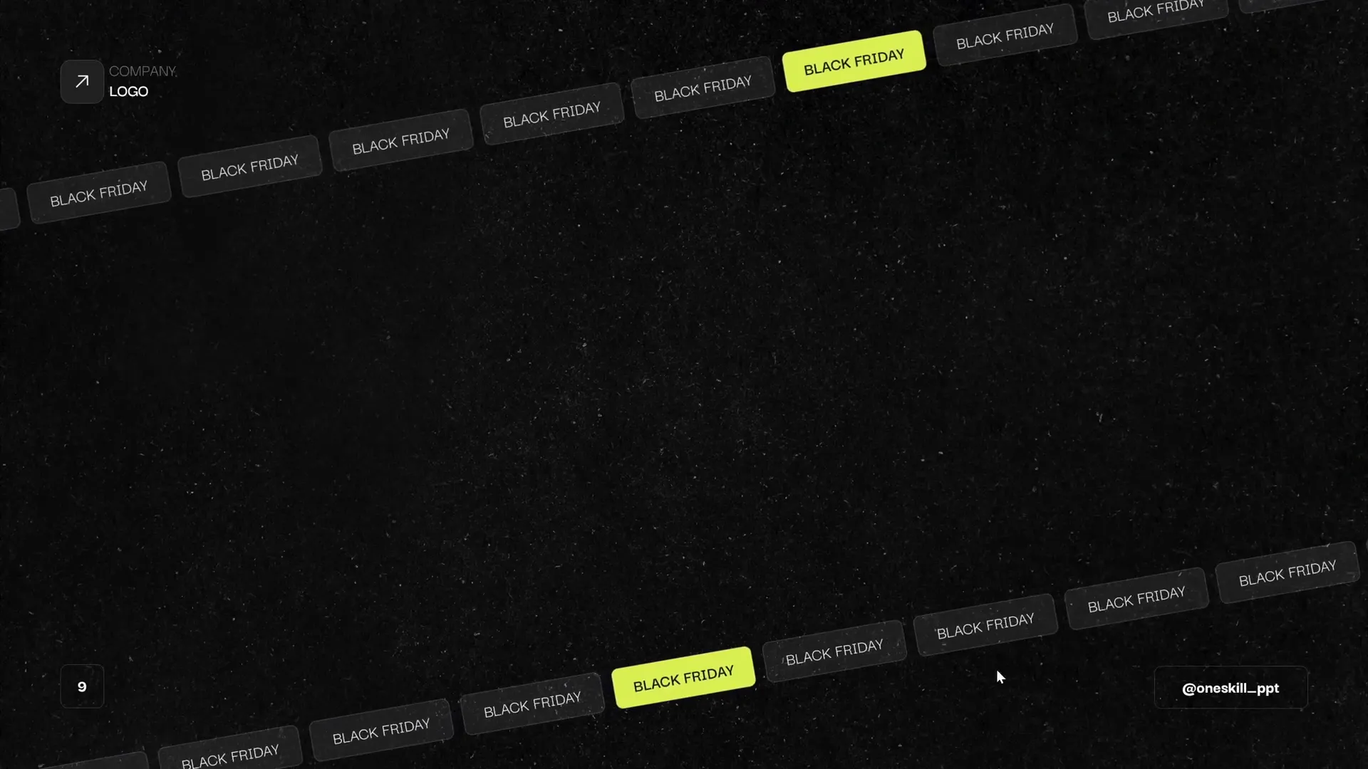 Two scrolling bars moving in opposite directions on a slide