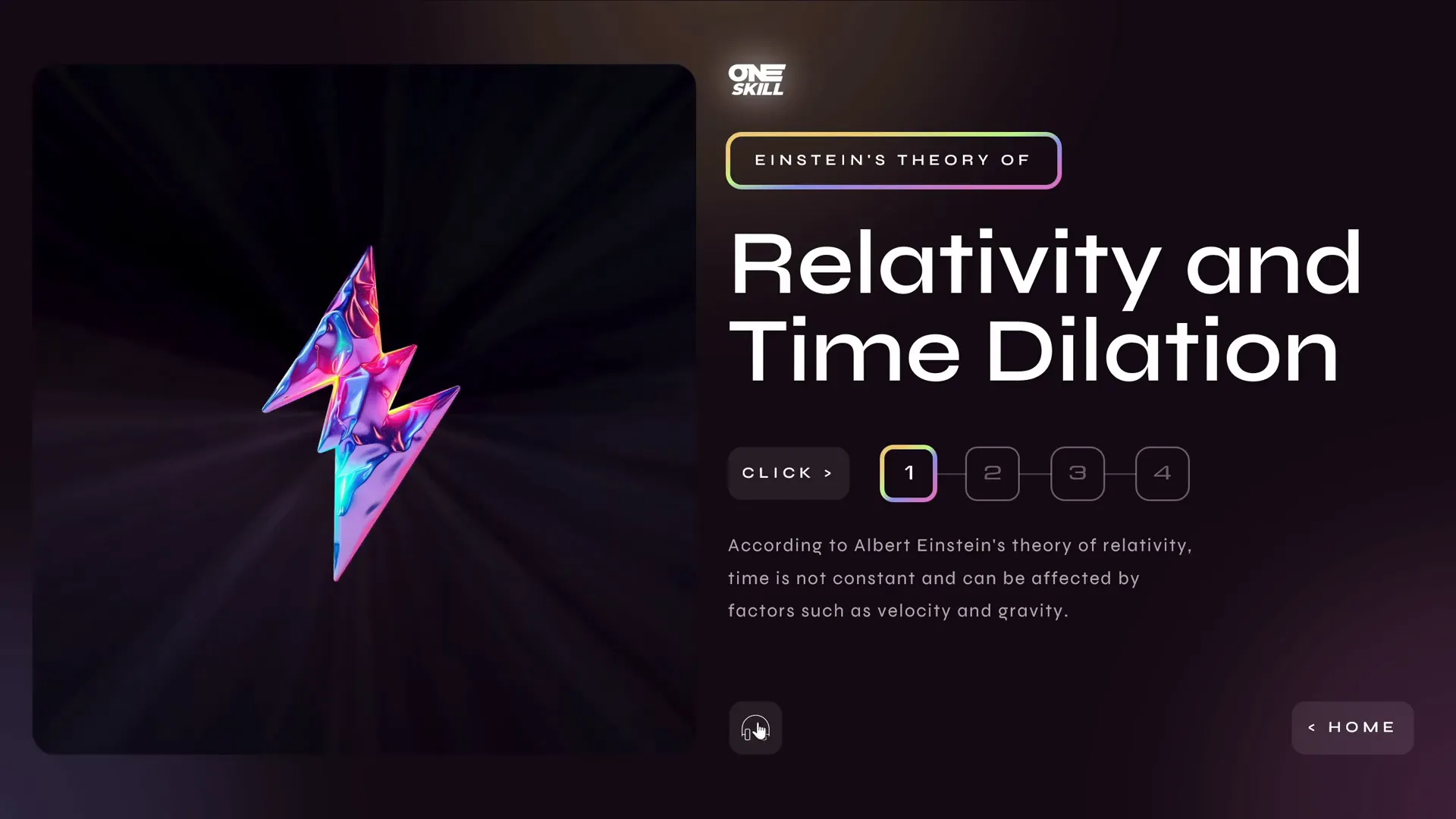 Interactive menu buttons changing text content on click