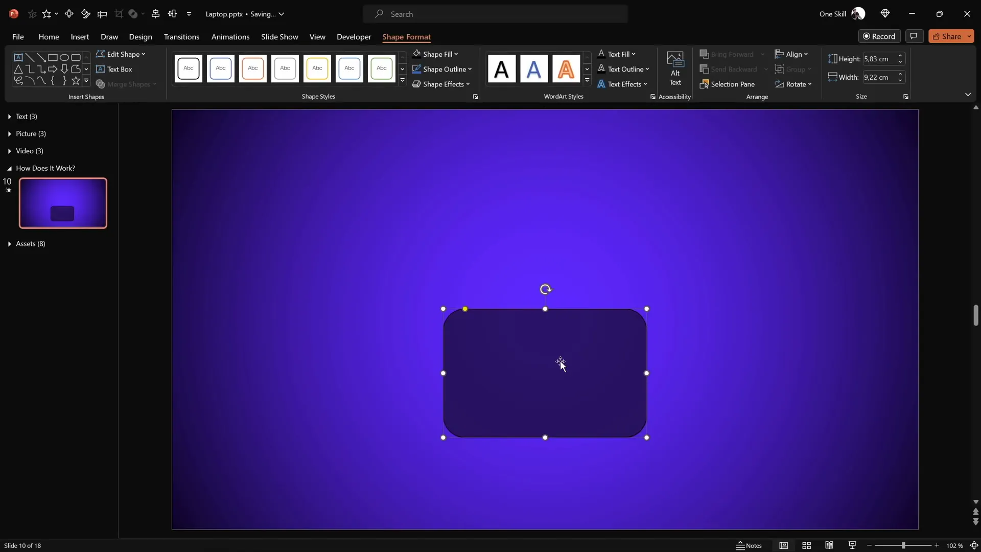 Creating laptop keyboard and screen with rounded rectangles