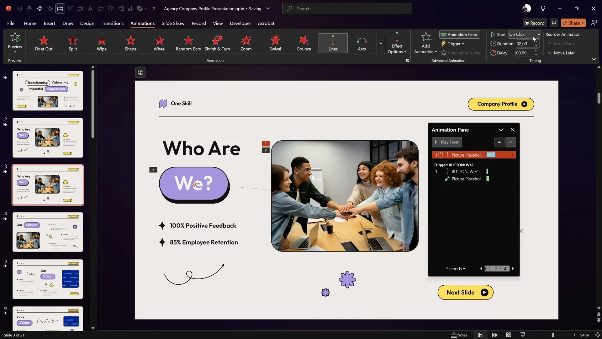 Adding motion path line animation to photo for pop-out effect