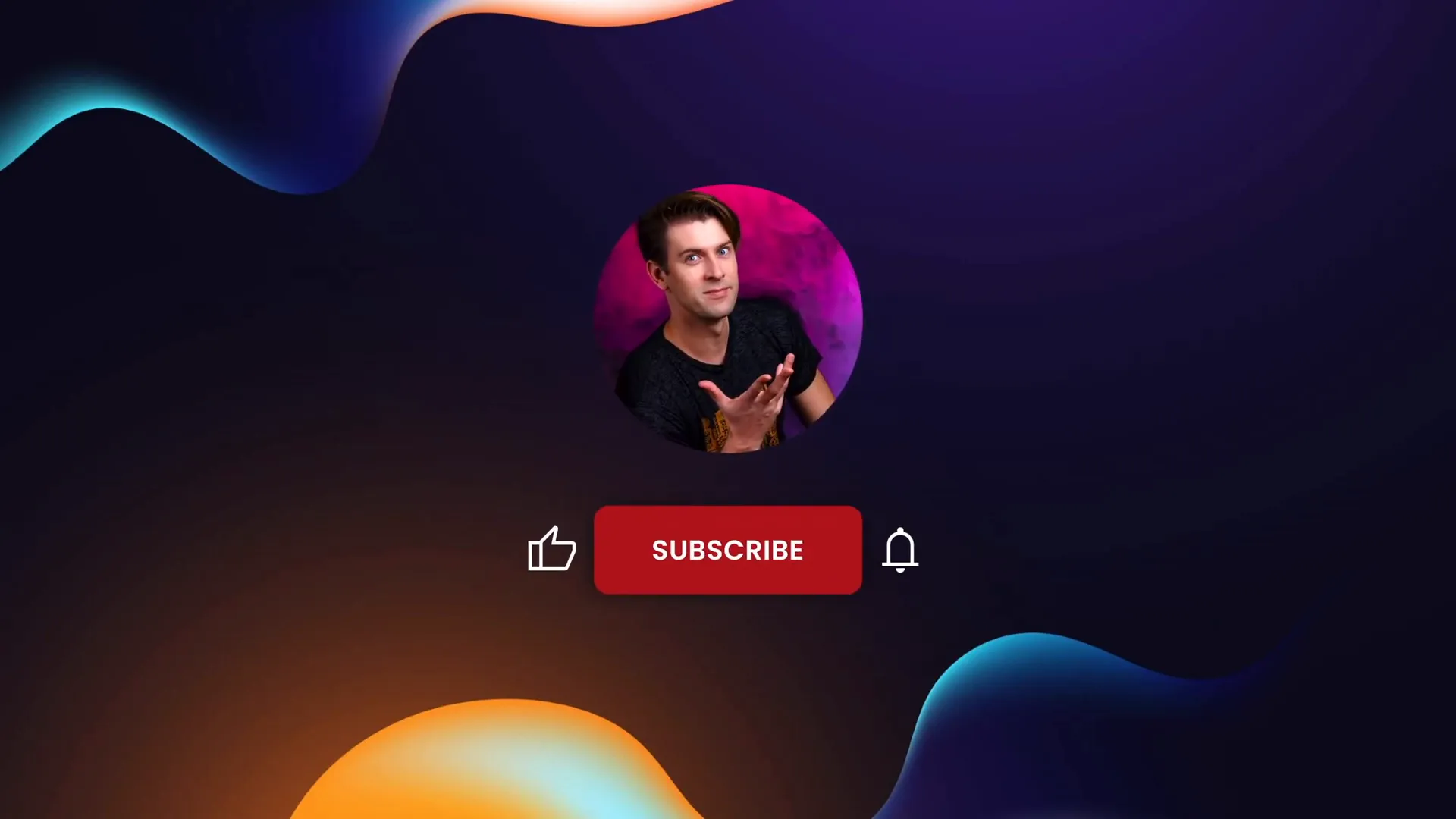 Video intro animation example with subscribe button