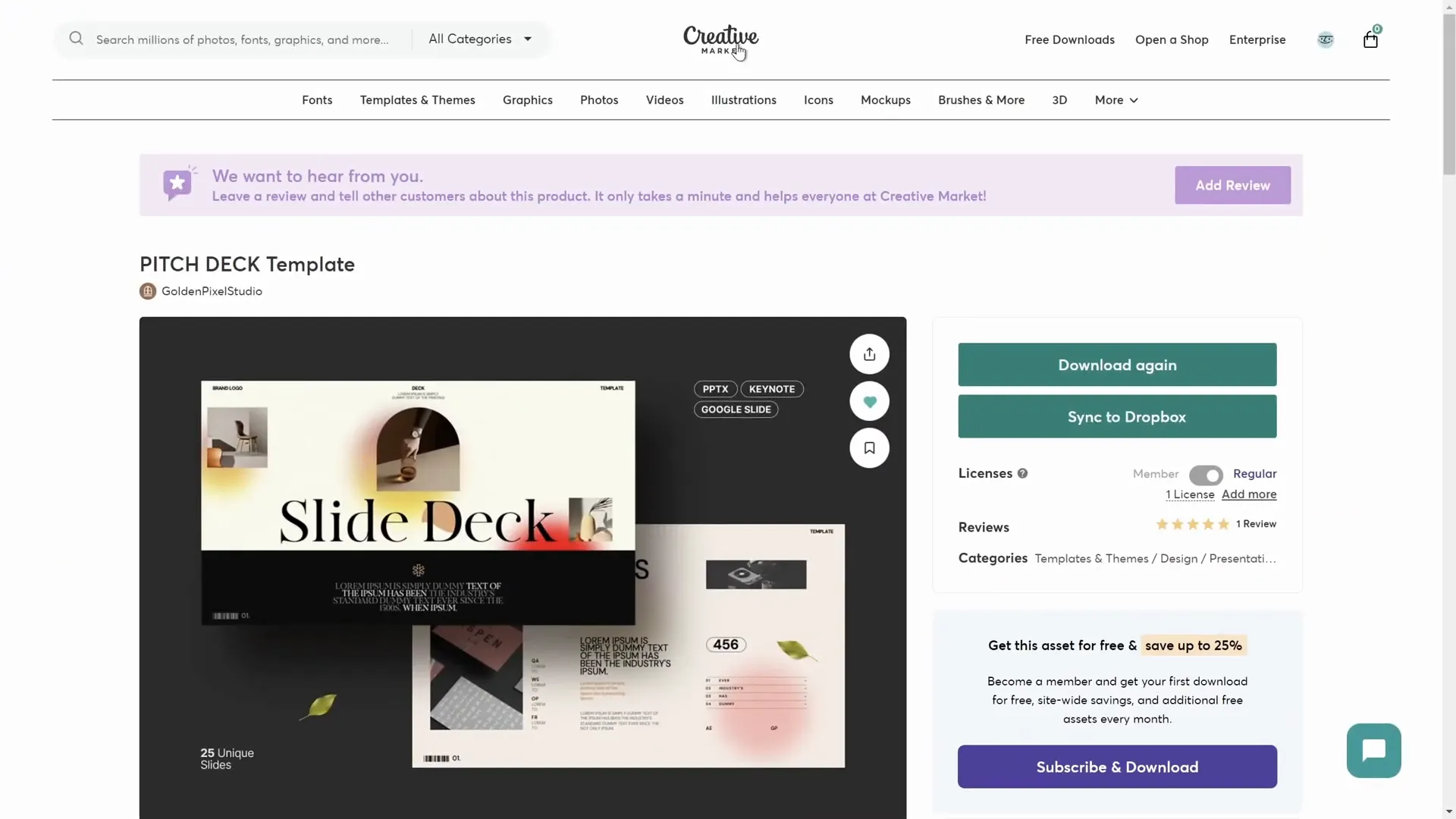 Slide Deck PowerPoint template elegant design