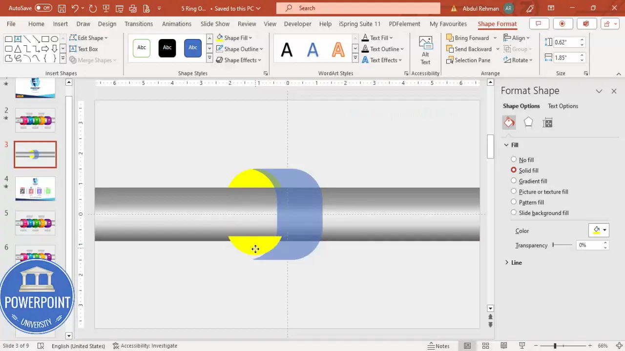 Use a rectangle to subtract and trim the cap so it fits within the aluminum pipe shape